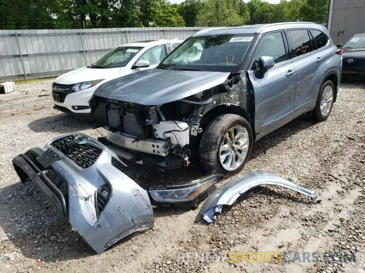 2 Photograph of a damaged car 5TDDZRBH1MS147378 TOYOTA HIGHLANDER 2021