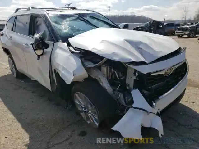 1 Photograph of a damaged car 5TDDZRBH1MS529569 TOYOTA HIGHLANDER 2021