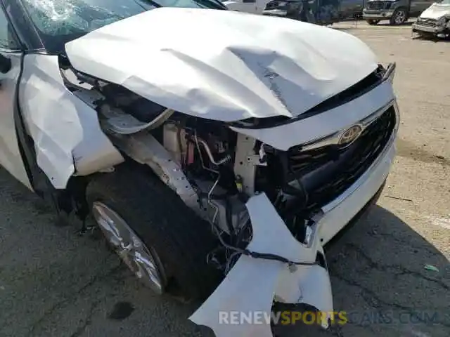 9 Photograph of a damaged car 5TDDZRBH1MS529569 TOYOTA HIGHLANDER 2021