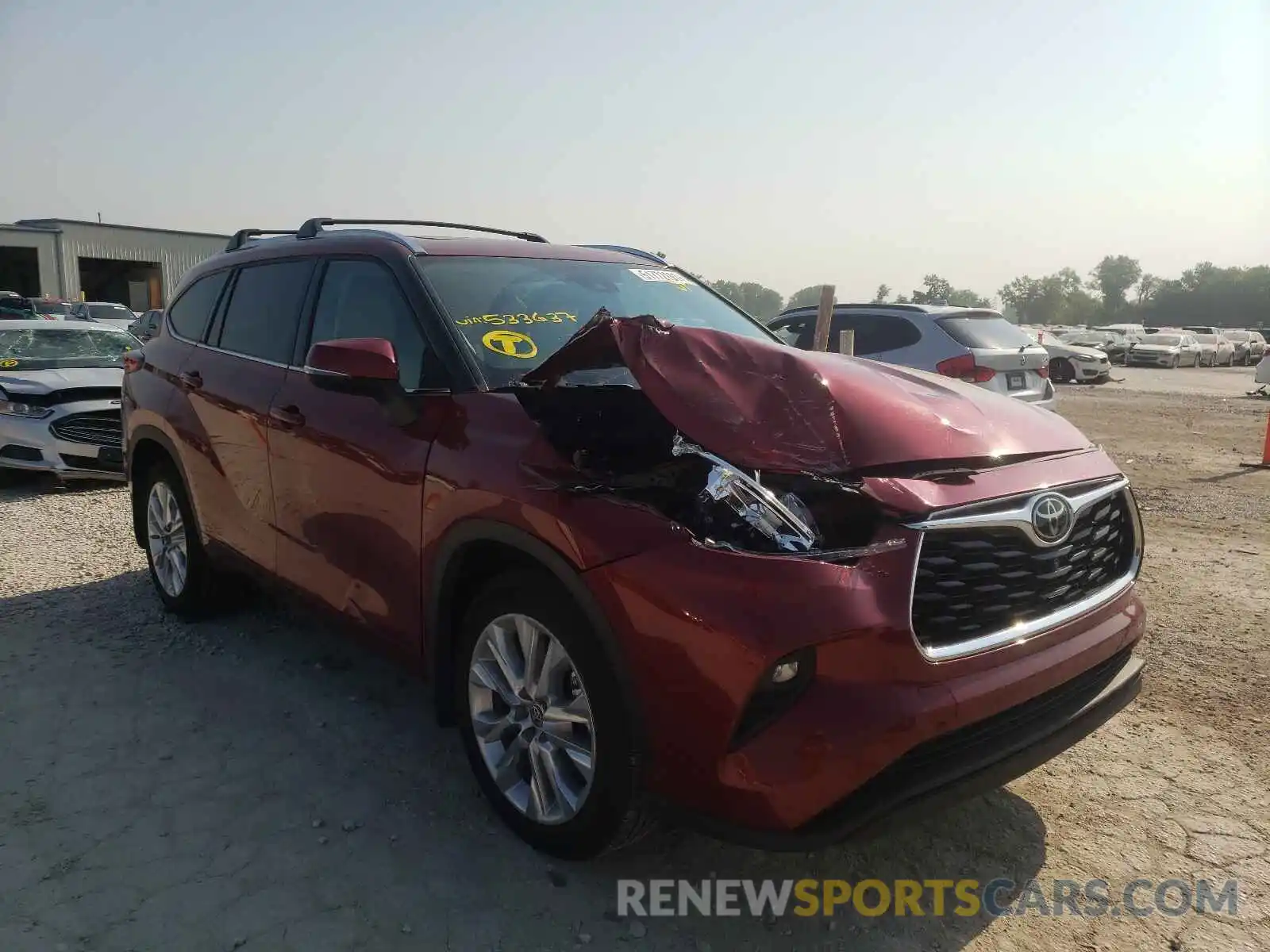 1 Photograph of a damaged car 5TDDZRBH1MS533637 TOYOTA HIGHLANDER 2021