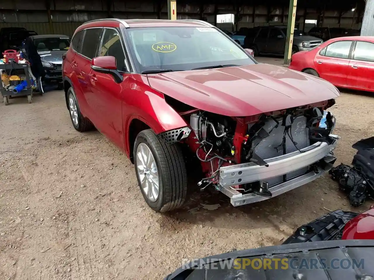 1 Photograph of a damaged car 5TDDZRBH1MS559137 TOYOTA HIGHLANDER 2021