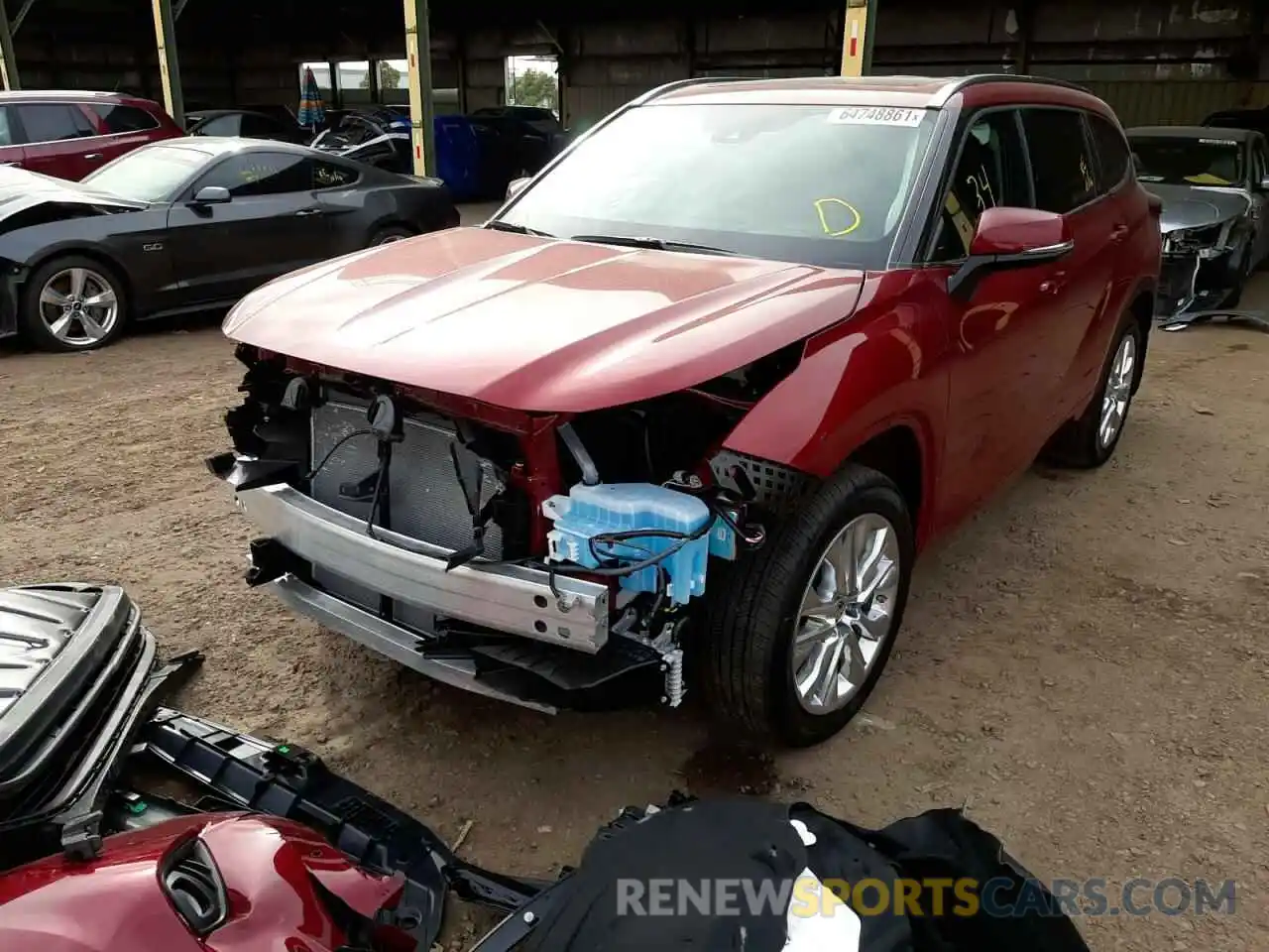 2 Photograph of a damaged car 5TDDZRBH1MS559137 TOYOTA HIGHLANDER 2021