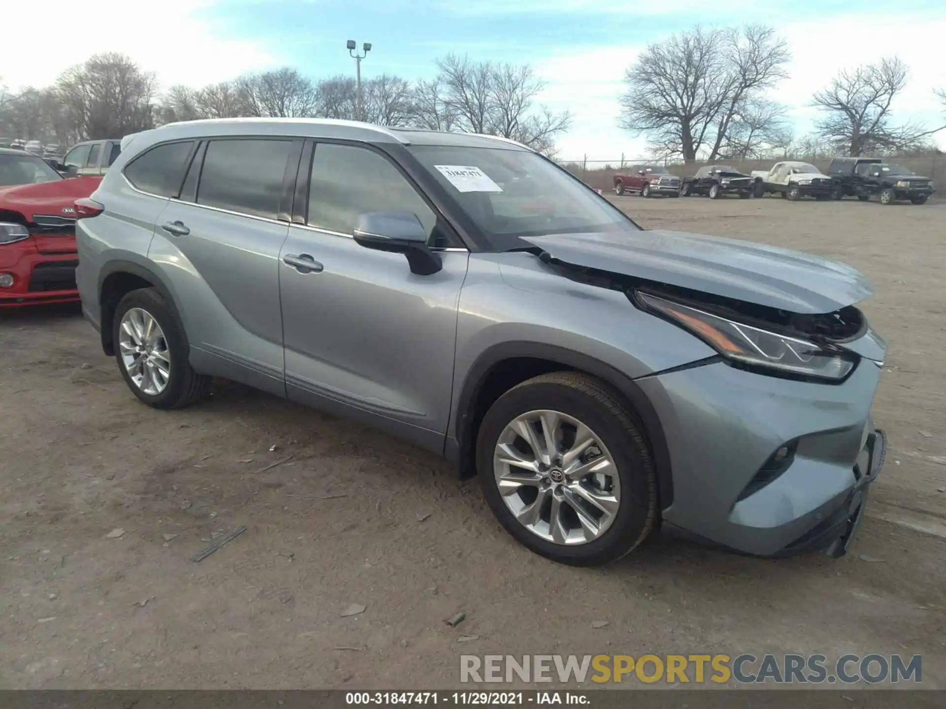 1 Photograph of a damaged car 5TDDZRBH2MS098174 TOYOTA HIGHLANDER 2021