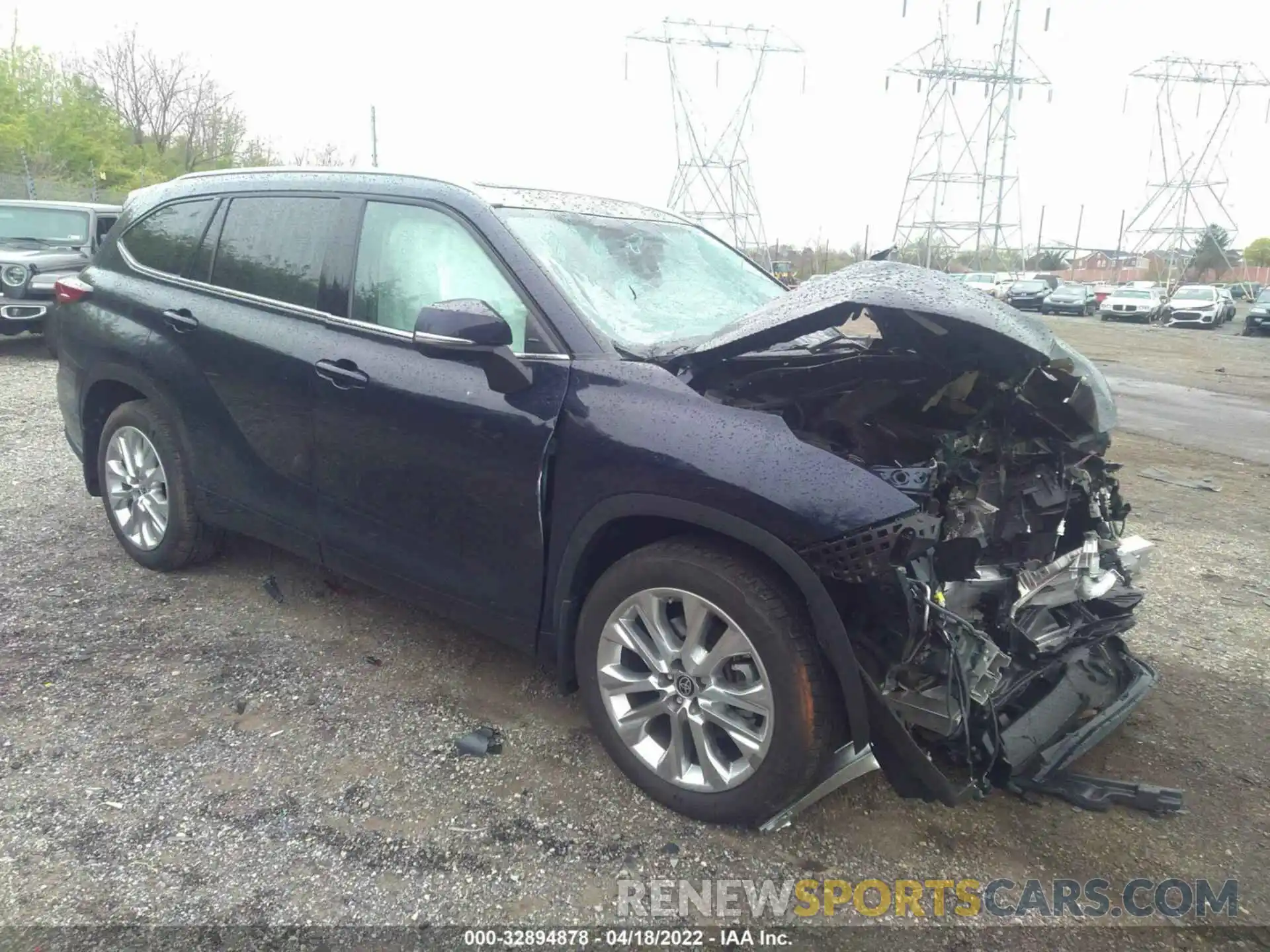 1 Photograph of a damaged car 5TDDZRBH2MS118049 TOYOTA HIGHLANDER 2021