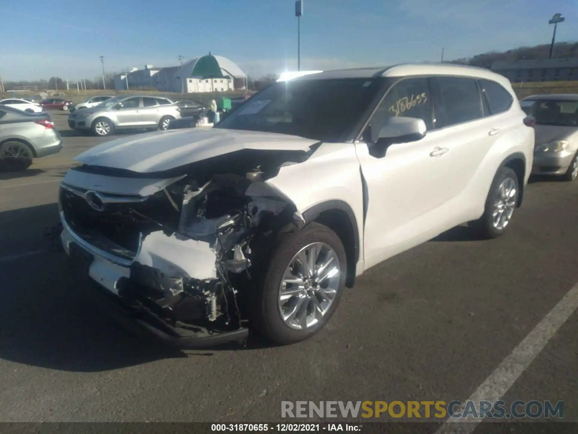 2 Photograph of a damaged car 5TDDZRBH3MS533073 TOYOTA HIGHLANDER 2021