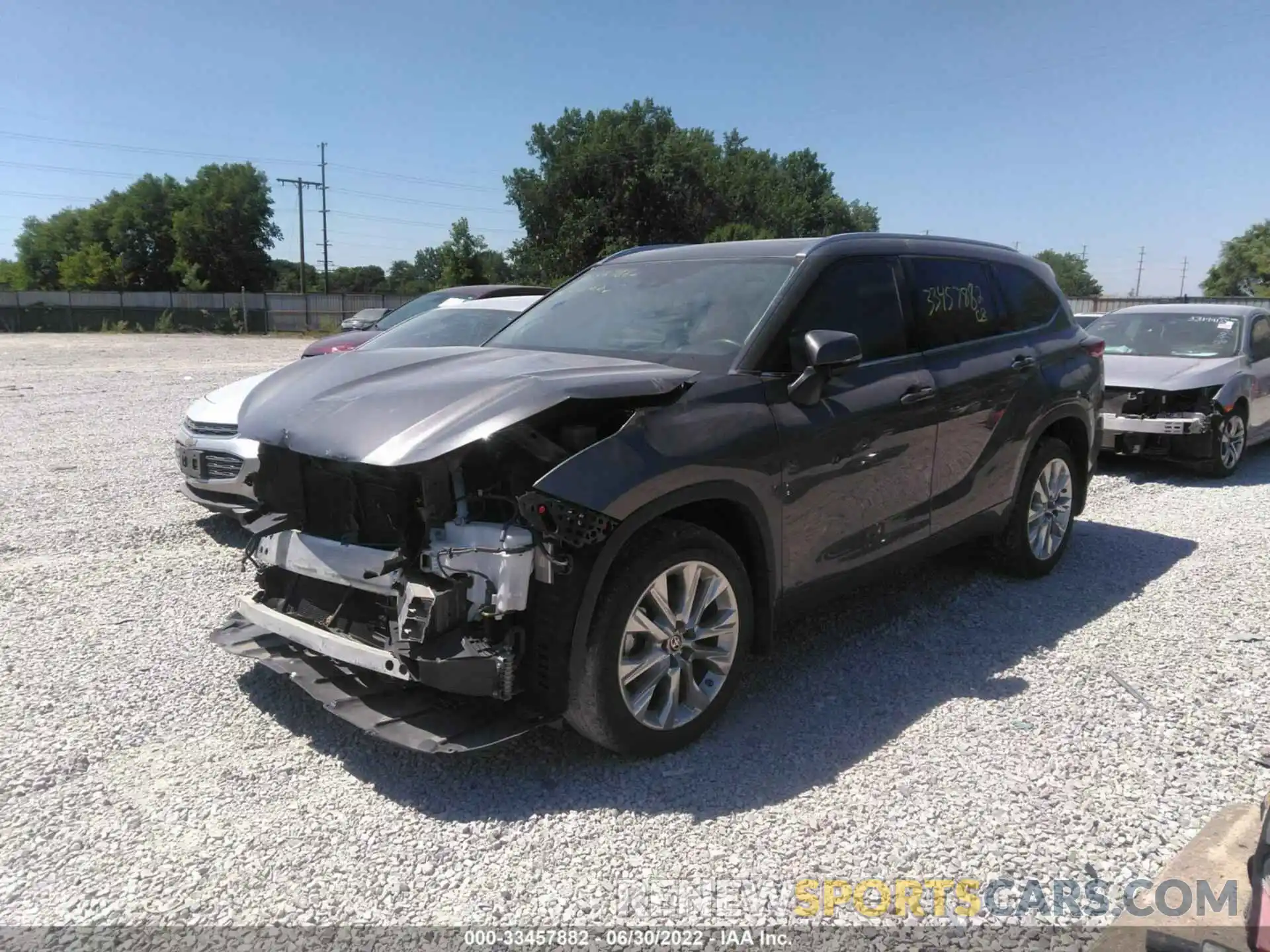 2 Photograph of a damaged car 5TDDZRBH4MS084129 TOYOTA HIGHLANDER 2021