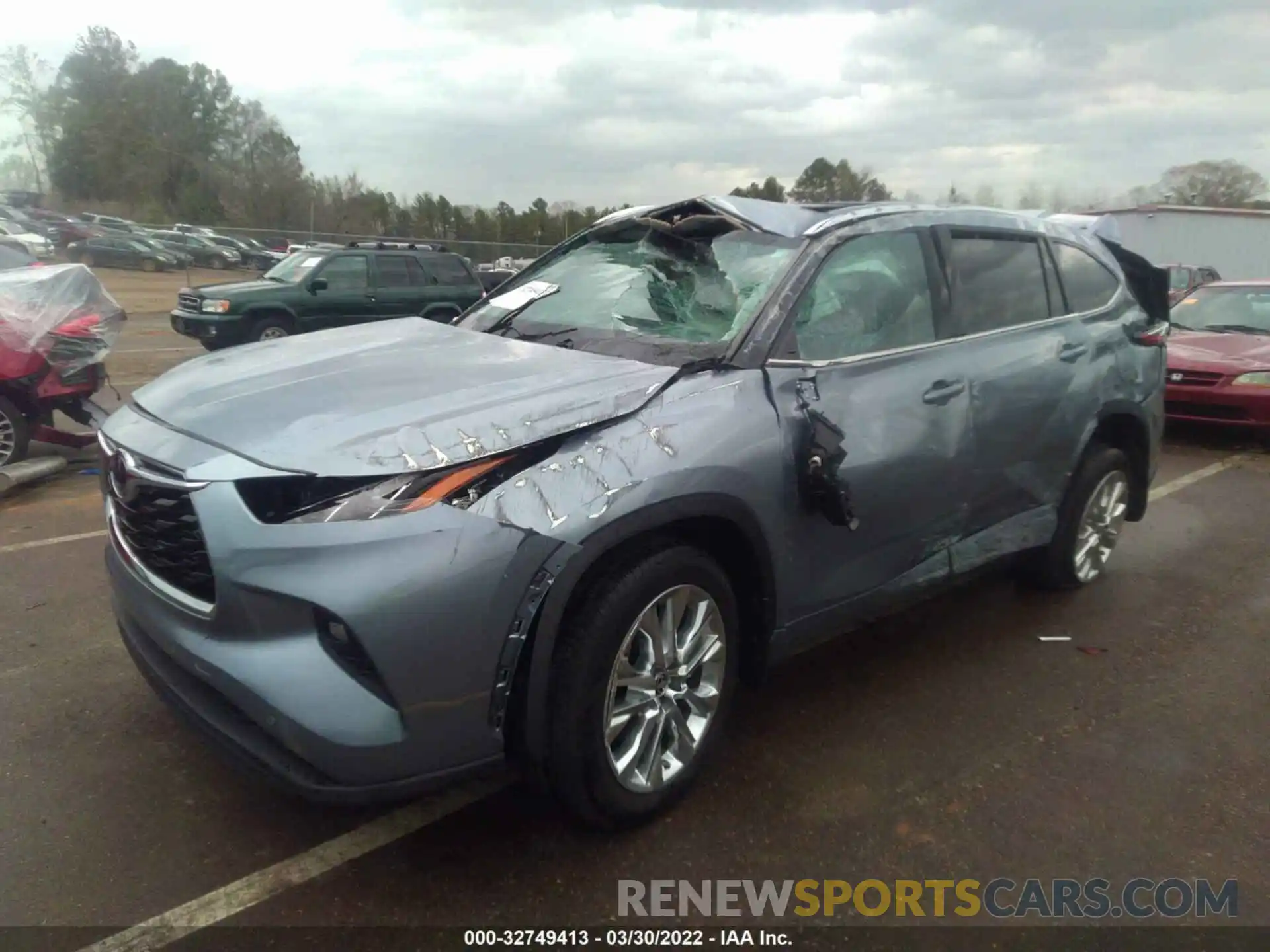 2 Photograph of a damaged car 5TDDZRBH4MS122054 TOYOTA HIGHLANDER 2021