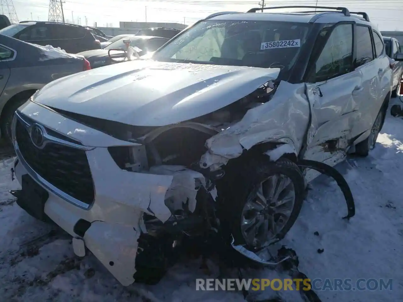 2 Photograph of a damaged car 5TDDZRBH6MS098517 TOYOTA HIGHLANDER 2021