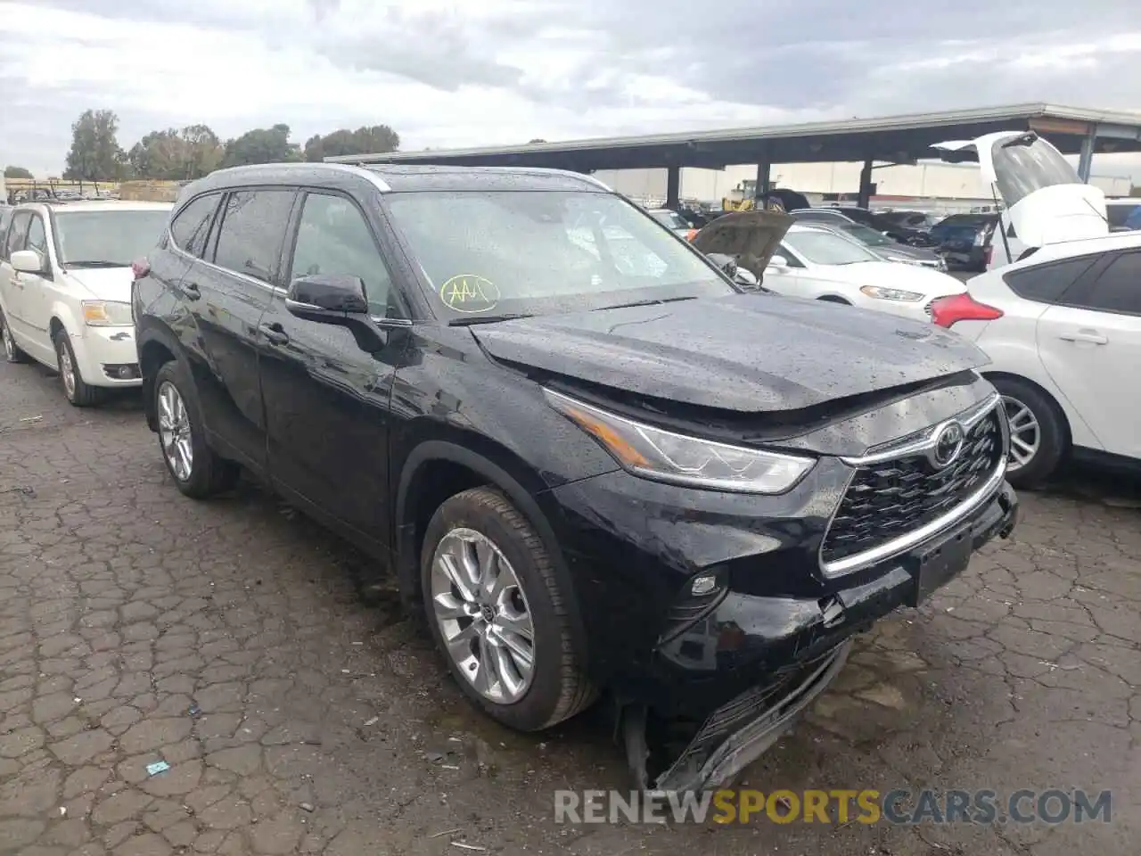 1 Photograph of a damaged car 5TDDZRBH6MS128535 TOYOTA HIGHLANDER 2021