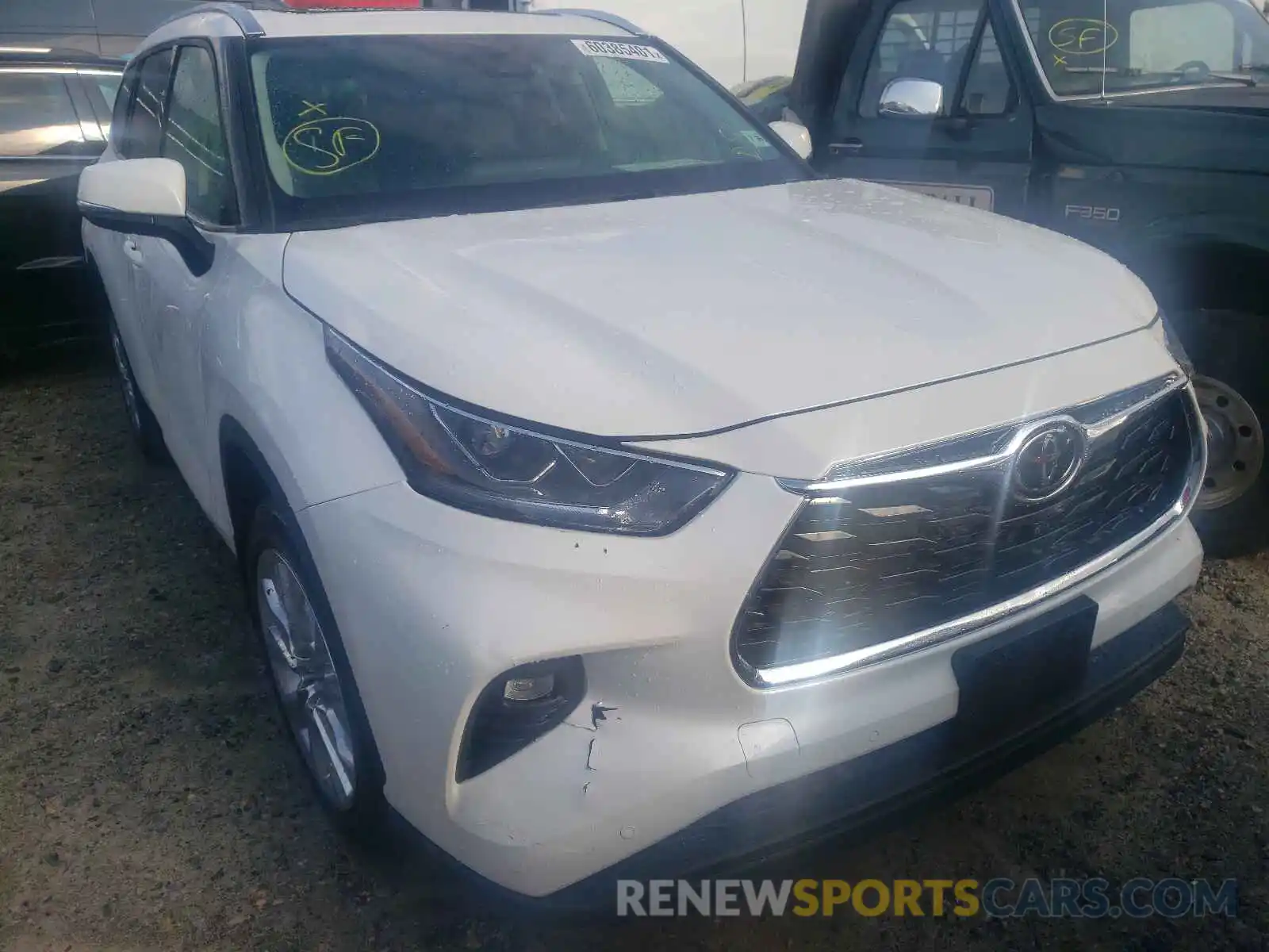 1 Photograph of a damaged car 5TDDZRBH6MS141298 TOYOTA HIGHLANDER 2021