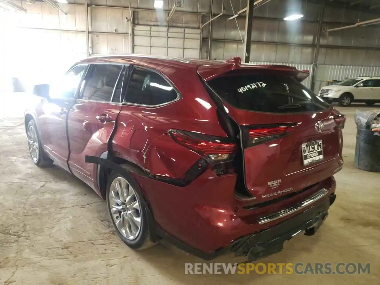 3 Photograph of a damaged car 5TDDZRBH6MS540762 TOYOTA HIGHLANDER 2021