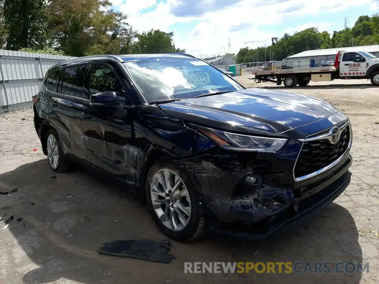 1 Photograph of a damaged car 5TDDZRBH7MS158983 TOYOTA HIGHLANDER 2021