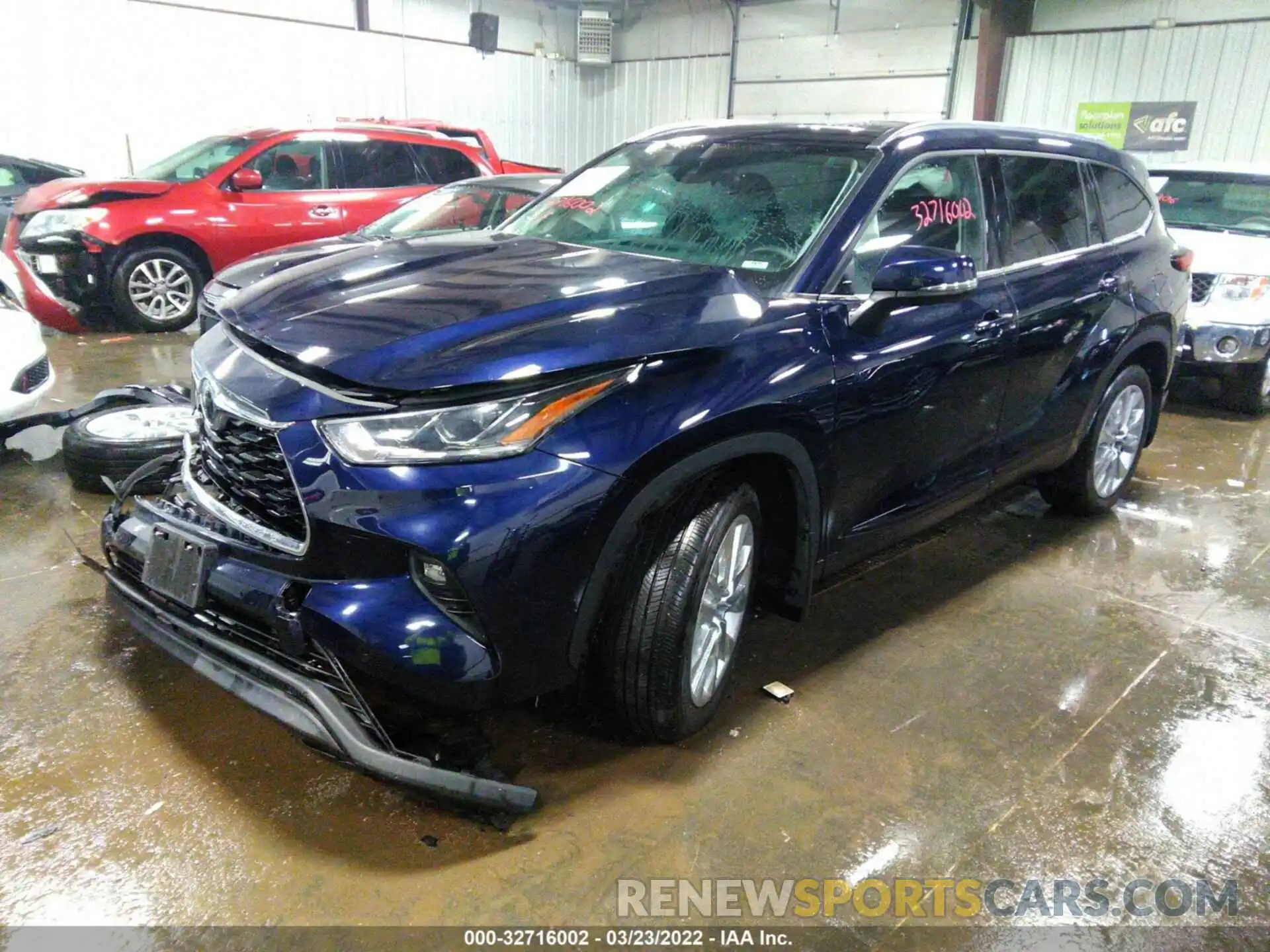 2 Photograph of a damaged car 5TDDZRBH7MS524067 TOYOTA HIGHLANDER 2021