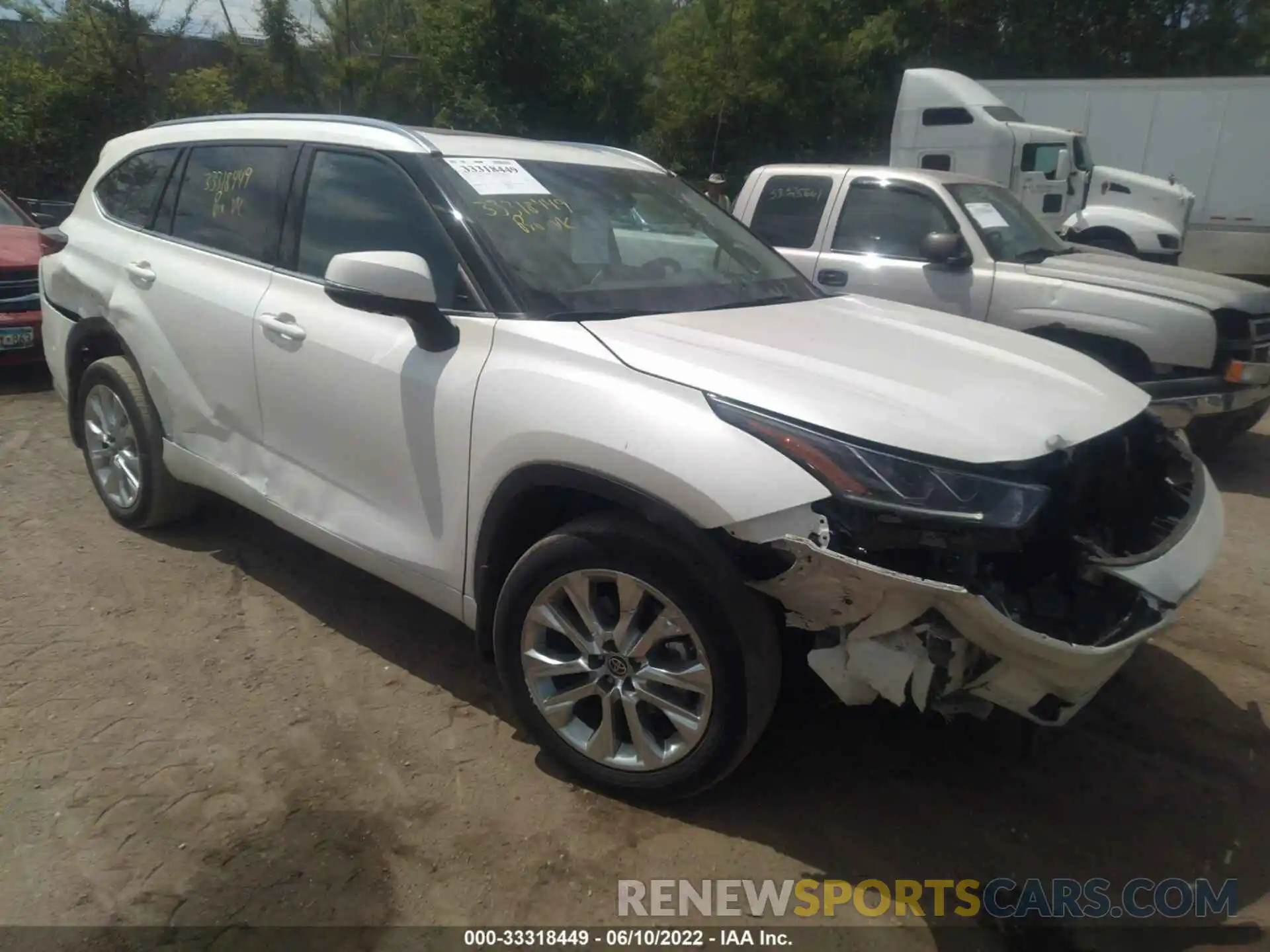 1 Photograph of a damaged car 5TDDZRBH7MS529933 TOYOTA HIGHLANDER 2021