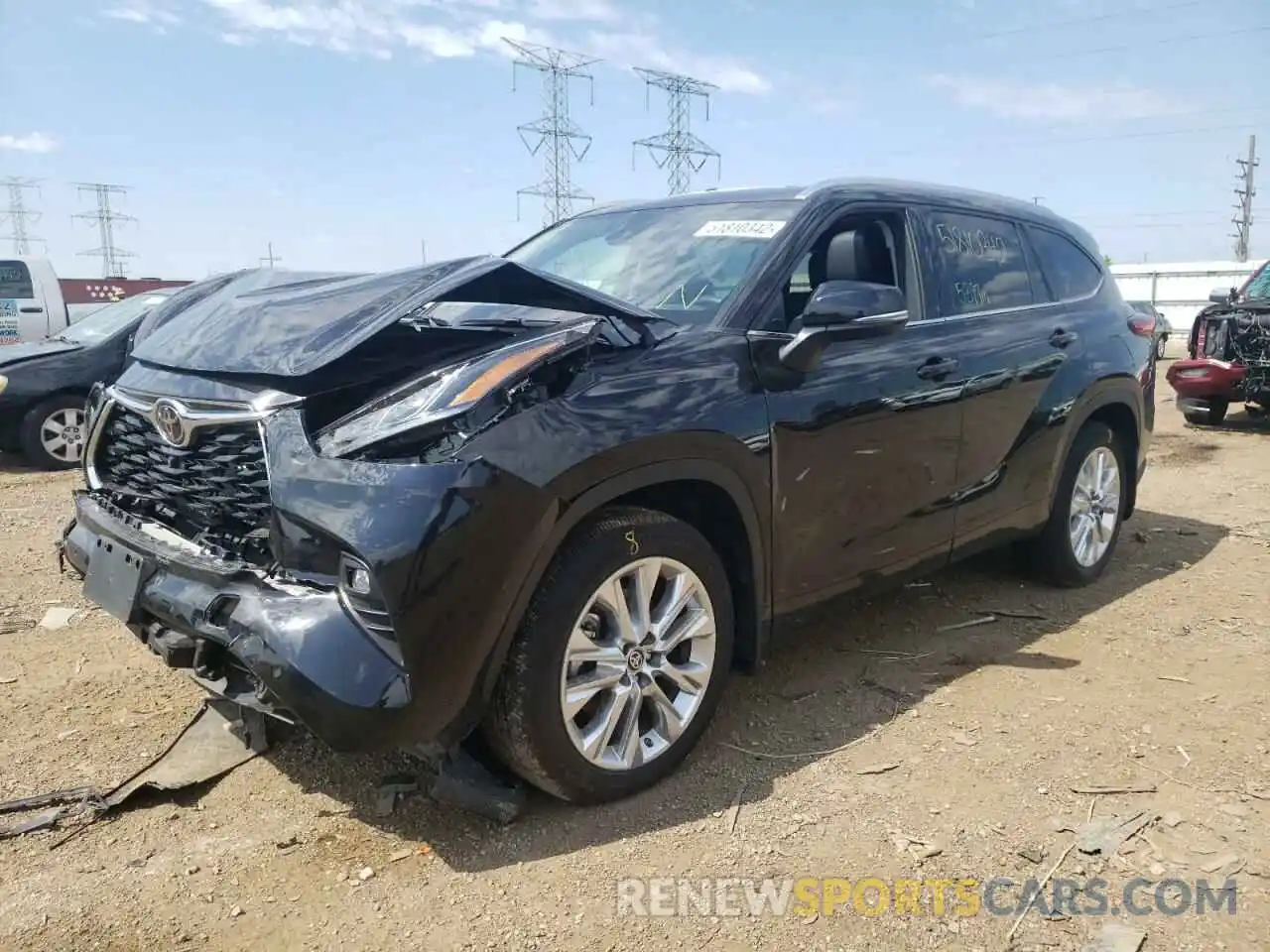 2 Photograph of a damaged car 5TDDZRBHXMS141319 TOYOTA HIGHLANDER 2021