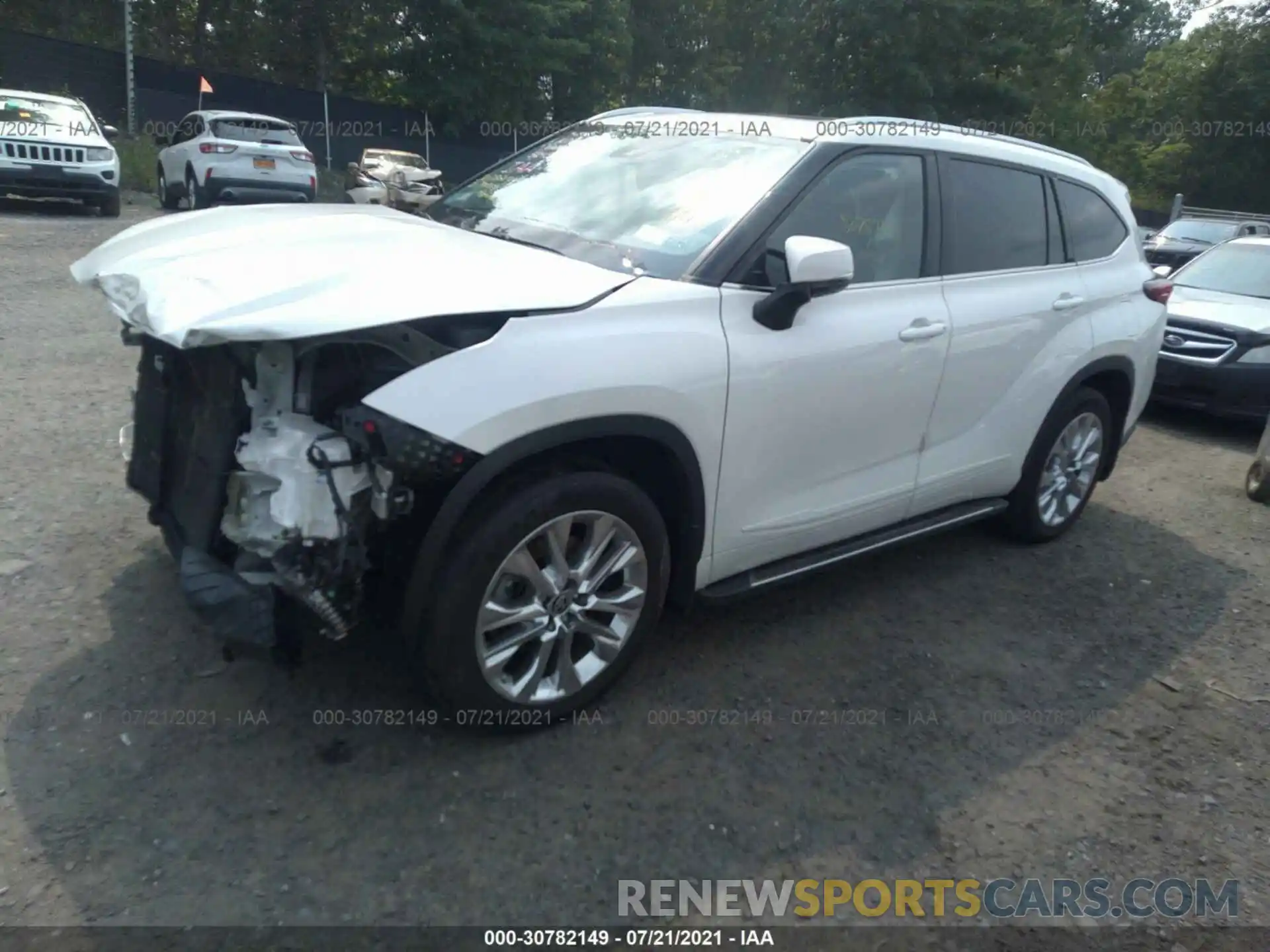 2 Photograph of a damaged car 5TDDZRBHXMS524371 TOYOTA HIGHLANDER 2021