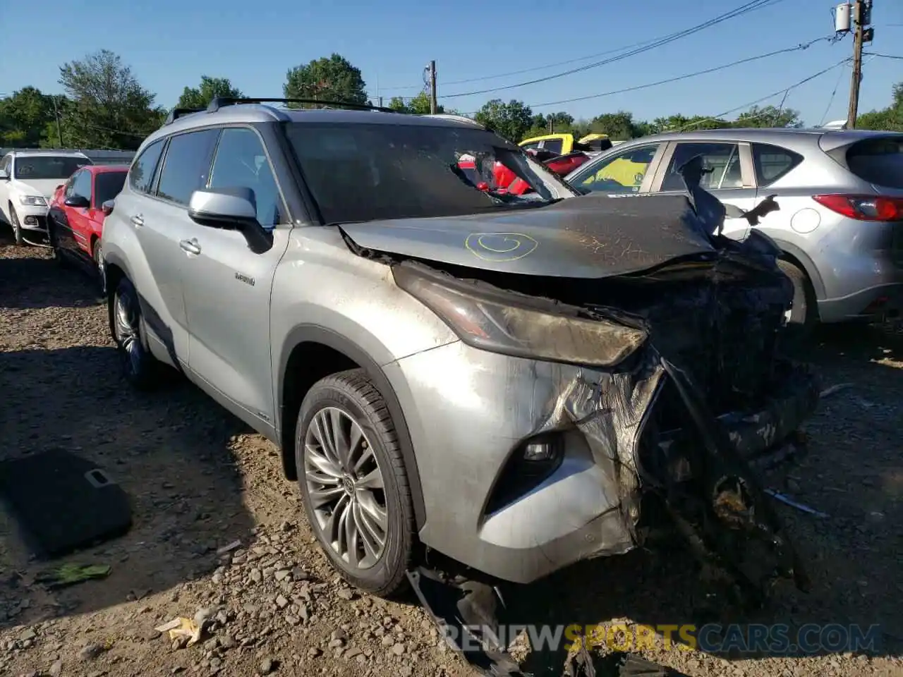 1 Photograph of a damaged car 5TDEBRCH0MS035677 TOYOTA HIGHLANDER 2021