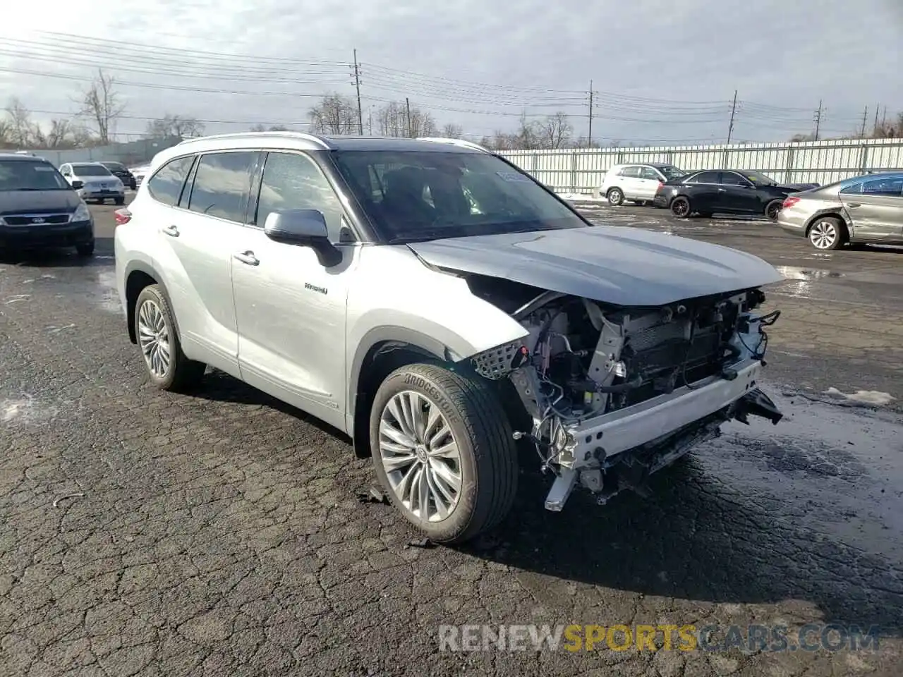 1 Photograph of a damaged car 5TDEBRCH2MS020579 TOYOTA HIGHLANDER 2021