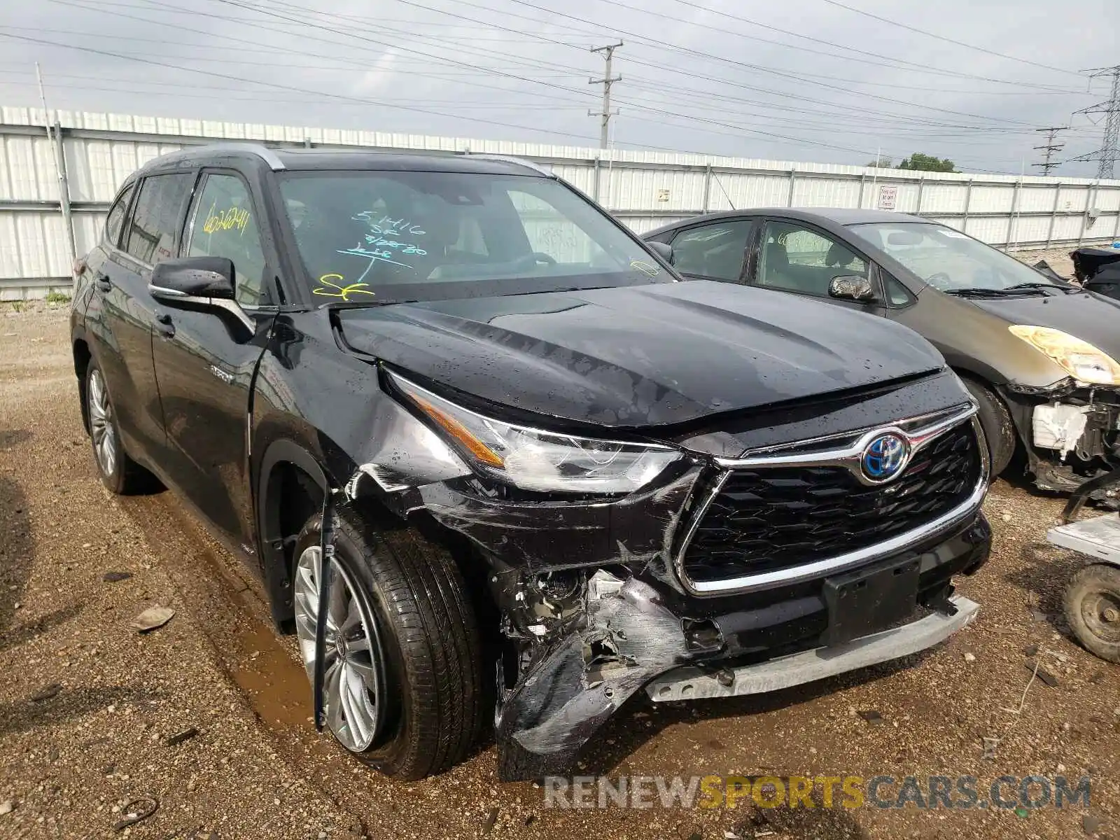 1 Photograph of a damaged car 5TDEBRCH2MS033218 TOYOTA HIGHLANDER 2021