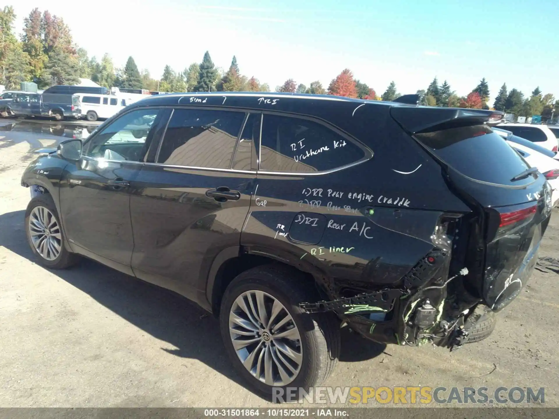 3 Photograph of a damaged car 5TDEBRCH2MS034675 TOYOTA HIGHLANDER 2021