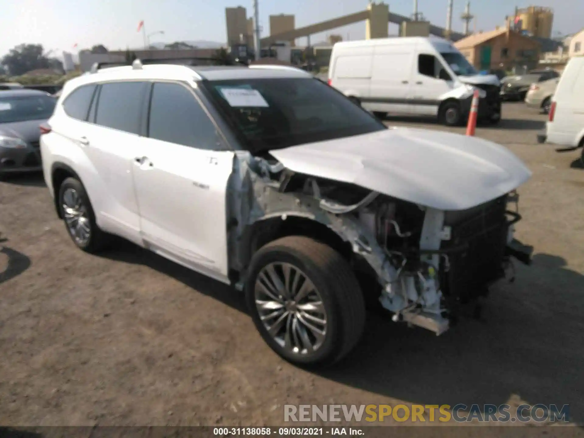 1 Photograph of a damaged car 5TDEBRCH3MS015231 TOYOTA HIGHLANDER 2021