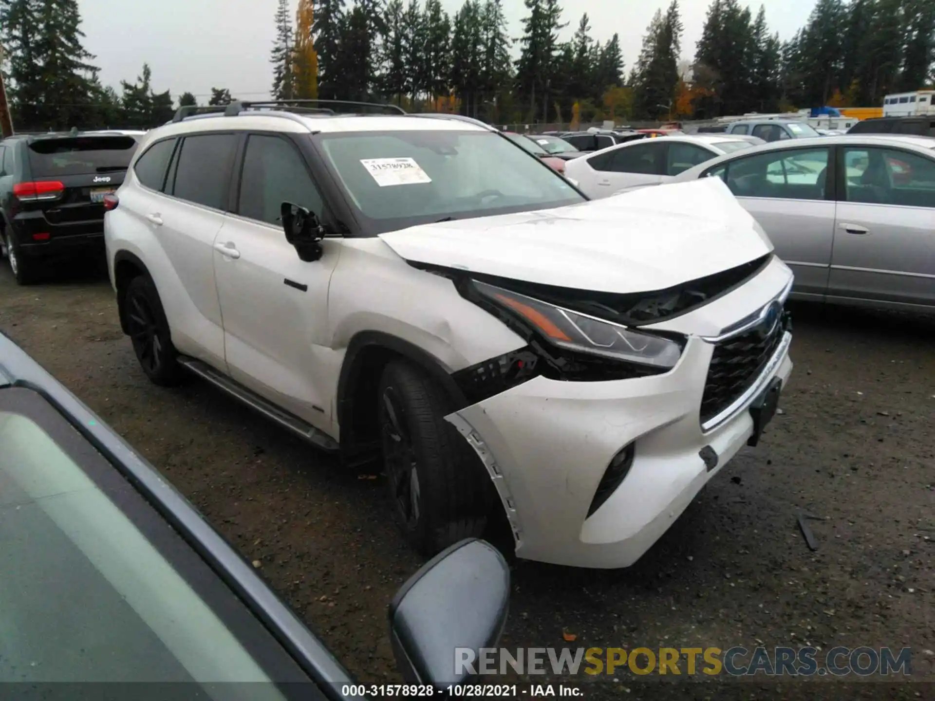 1 Photograph of a damaged car 5TDEBRCH3MS018274 TOYOTA HIGHLANDER 2021