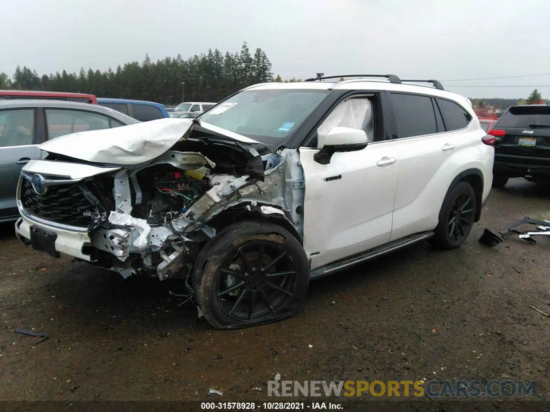 2 Photograph of a damaged car 5TDEBRCH3MS018274 TOYOTA HIGHLANDER 2021