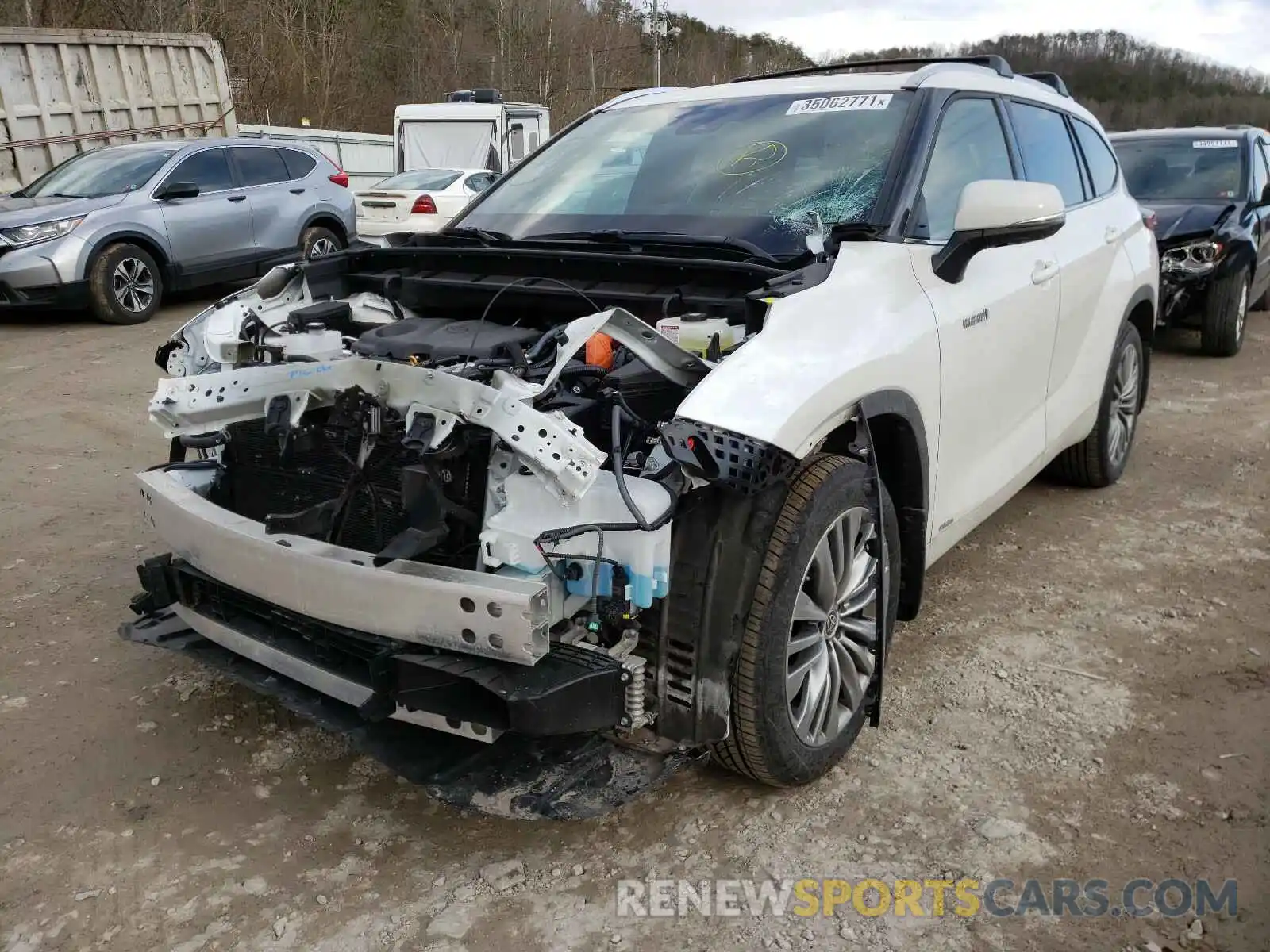 2 Photograph of a damaged car 5TDEBRCH3MS022874 TOYOTA HIGHLANDER 2021