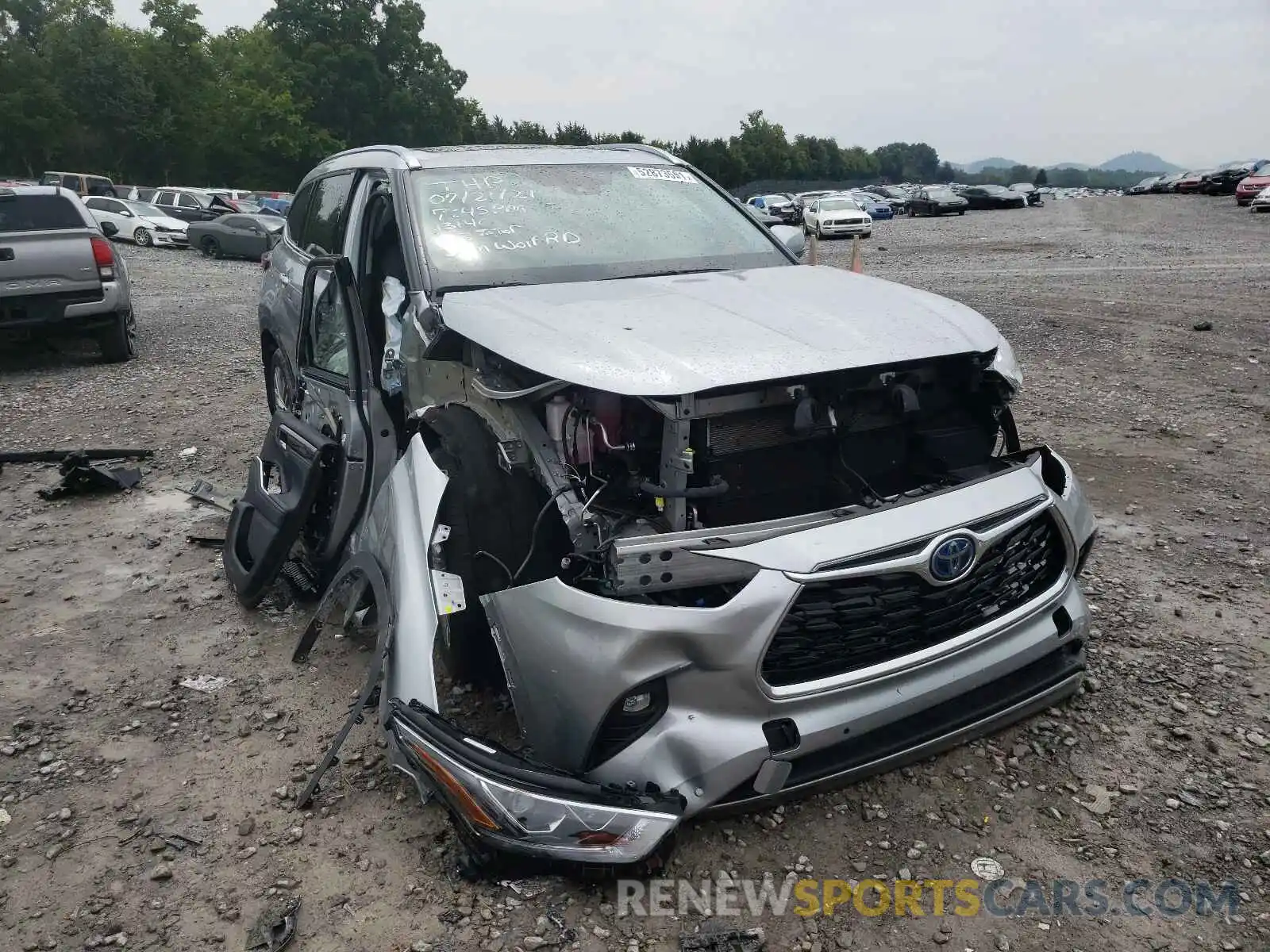 1 Photograph of a damaged car 5TDEBRCH3MS027640 TOYOTA HIGHLANDER 2021