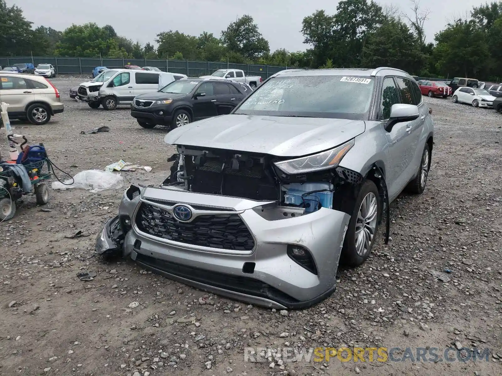 2 Photograph of a damaged car 5TDEBRCH3MS027640 TOYOTA HIGHLANDER 2021