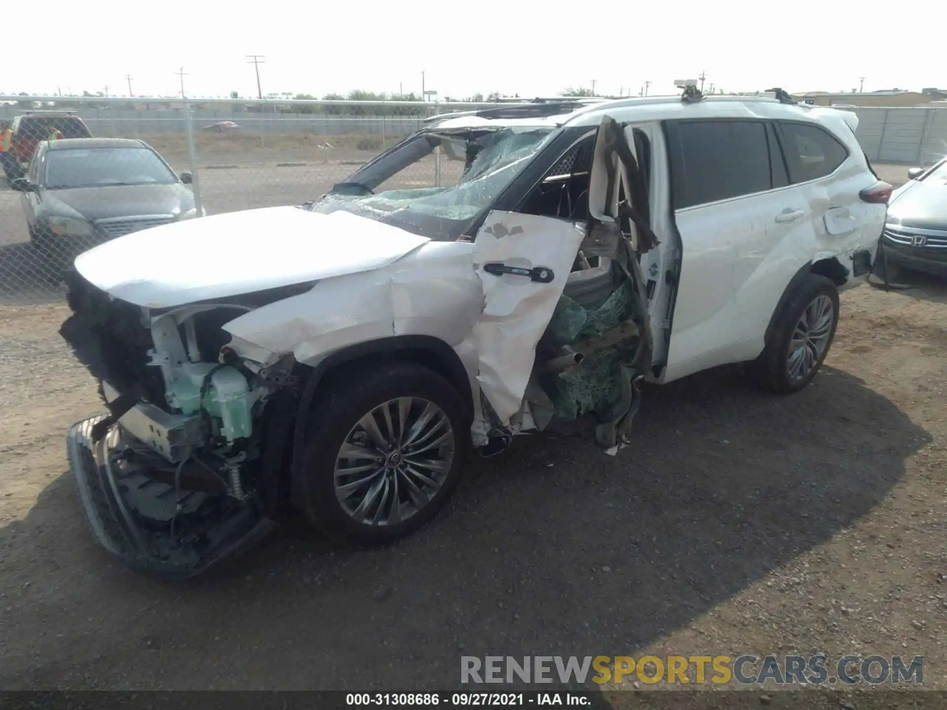 2 Photograph of a damaged car 5TDEBRCH3MS030473 TOYOTA HIGHLANDER 2021