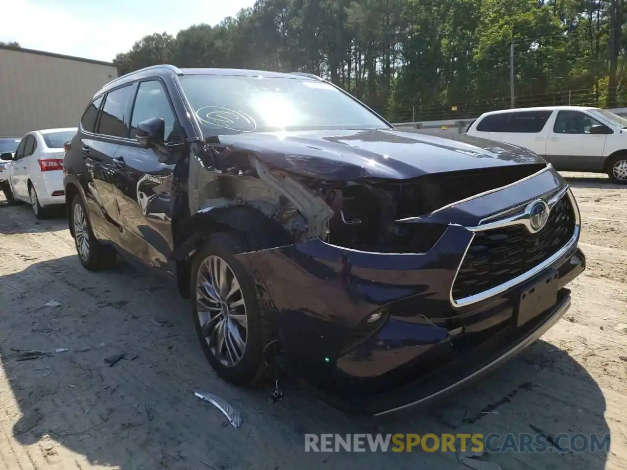 1 Photograph of a damaged car 5TDEBRCH3MS038668 TOYOTA HIGHLANDER 2021