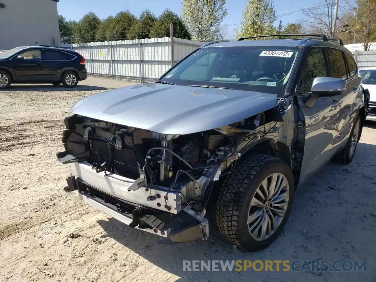 2 Photograph of a damaged car 5TDEBRCH4MS026173 TOYOTA HIGHLANDER 2021