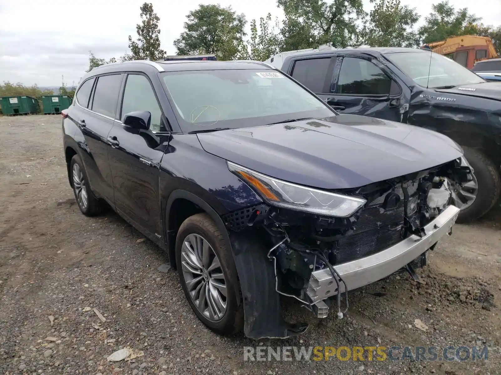 1 Photograph of a damaged car 5TDEBRCH4MS029347 TOYOTA HIGHLANDER 2021