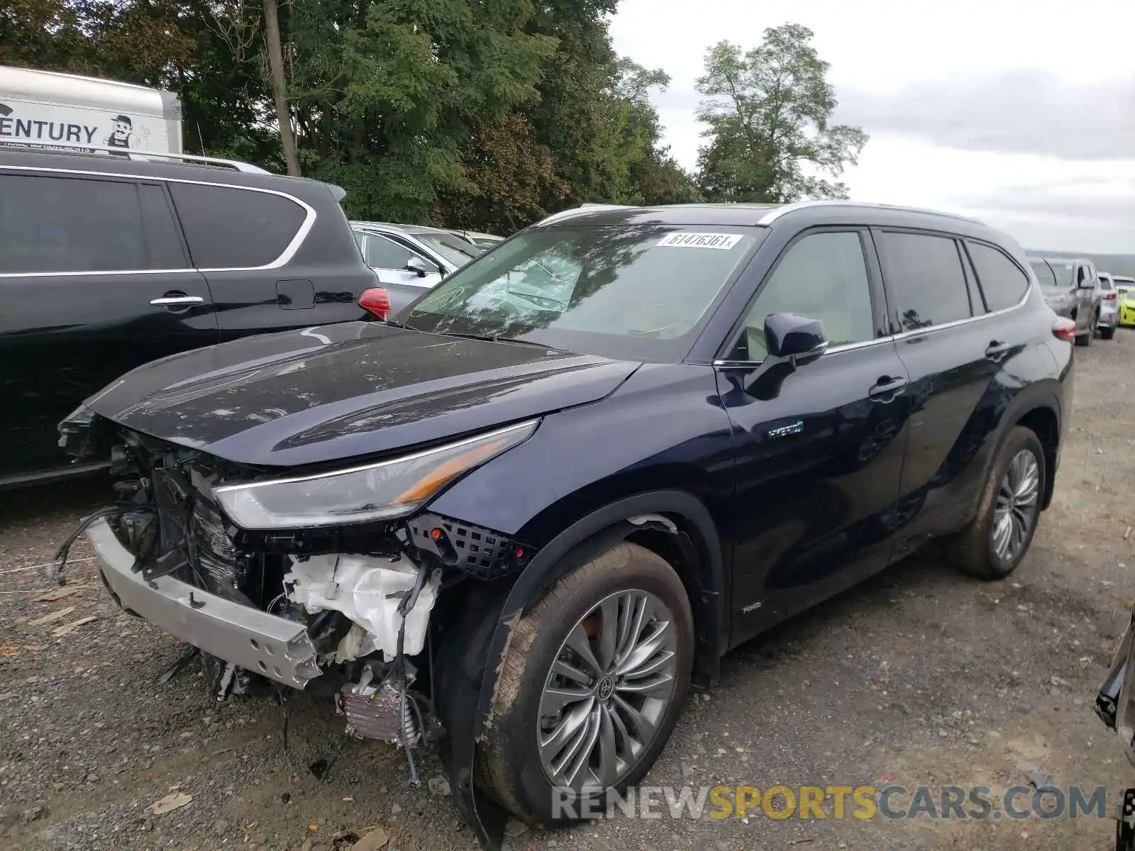 2 Photograph of a damaged car 5TDEBRCH4MS029347 TOYOTA HIGHLANDER 2021