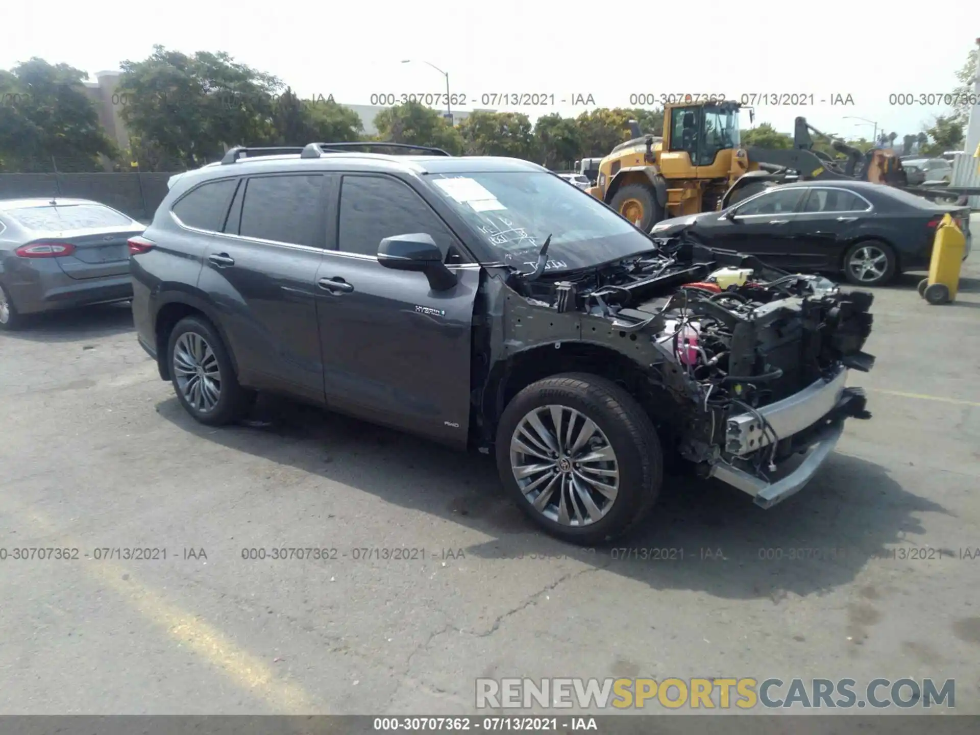 1 Photograph of a damaged car 5TDEBRCH4MS029896 TOYOTA HIGHLANDER 2021