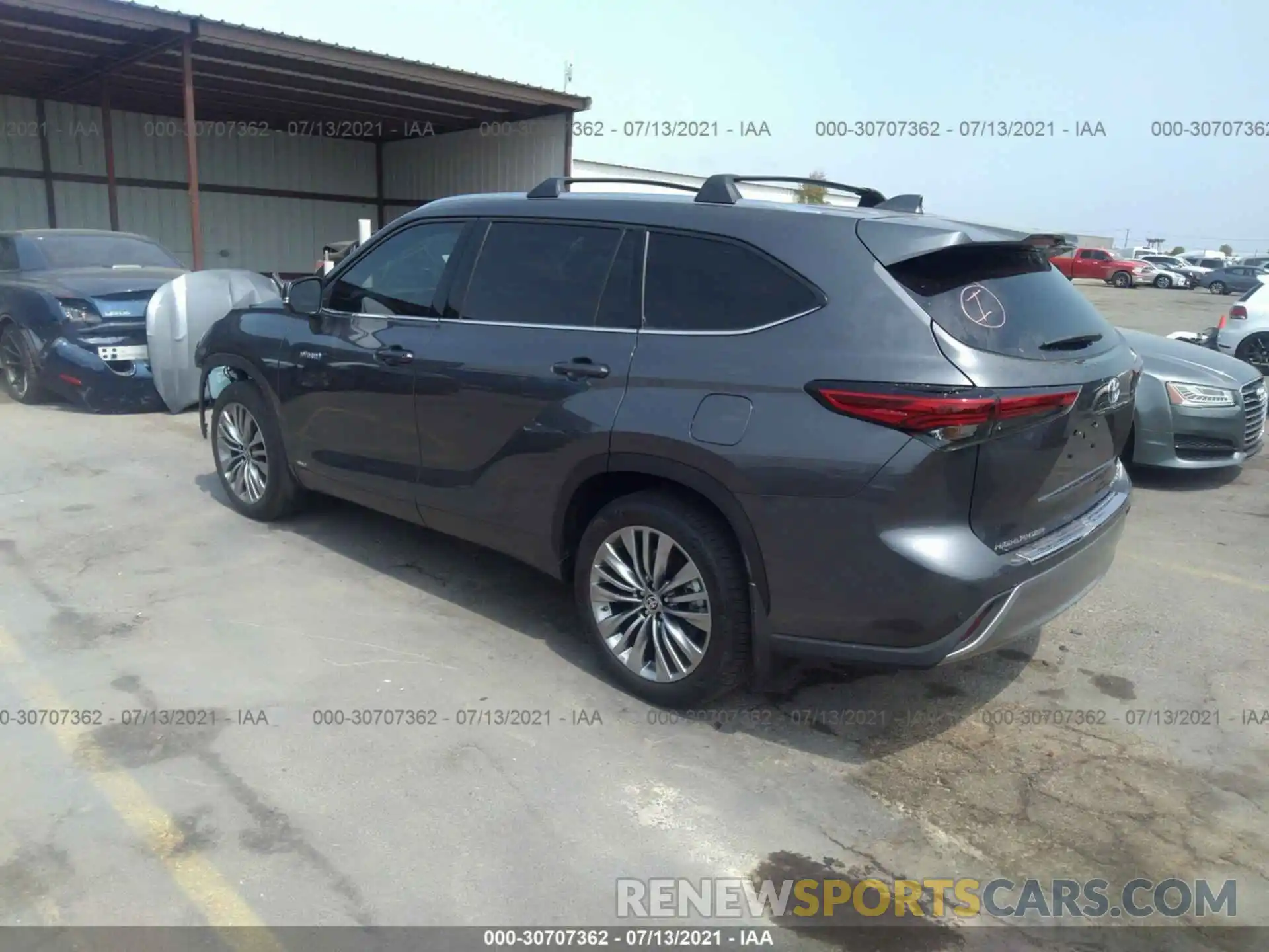 3 Photograph of a damaged car 5TDEBRCH4MS029896 TOYOTA HIGHLANDER 2021