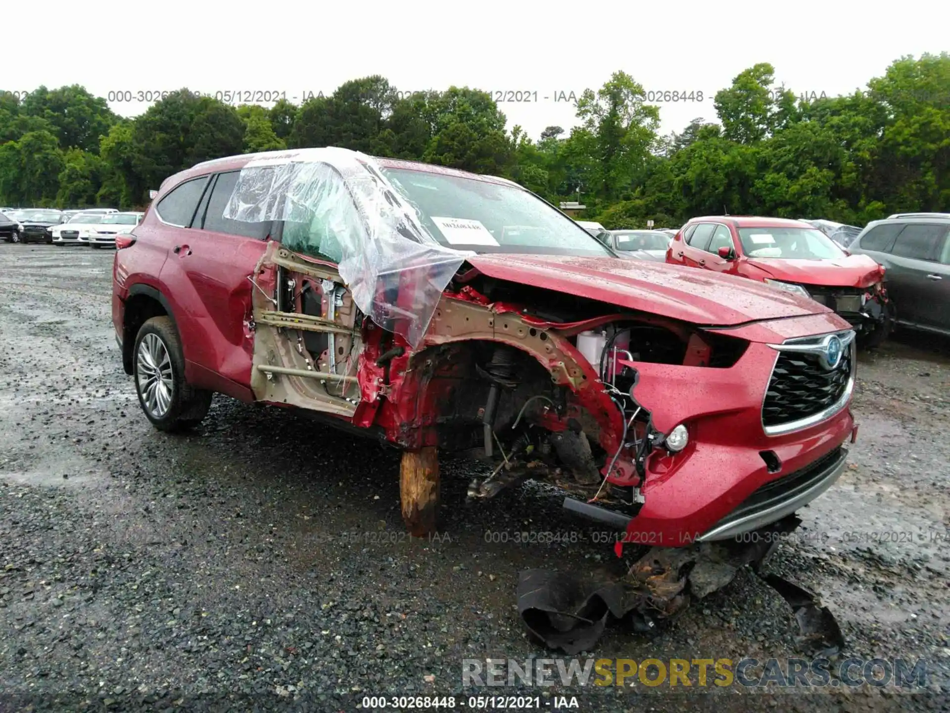 1 Photograph of a damaged car 5TDEBRCH4MS033253 TOYOTA HIGHLANDER 2021