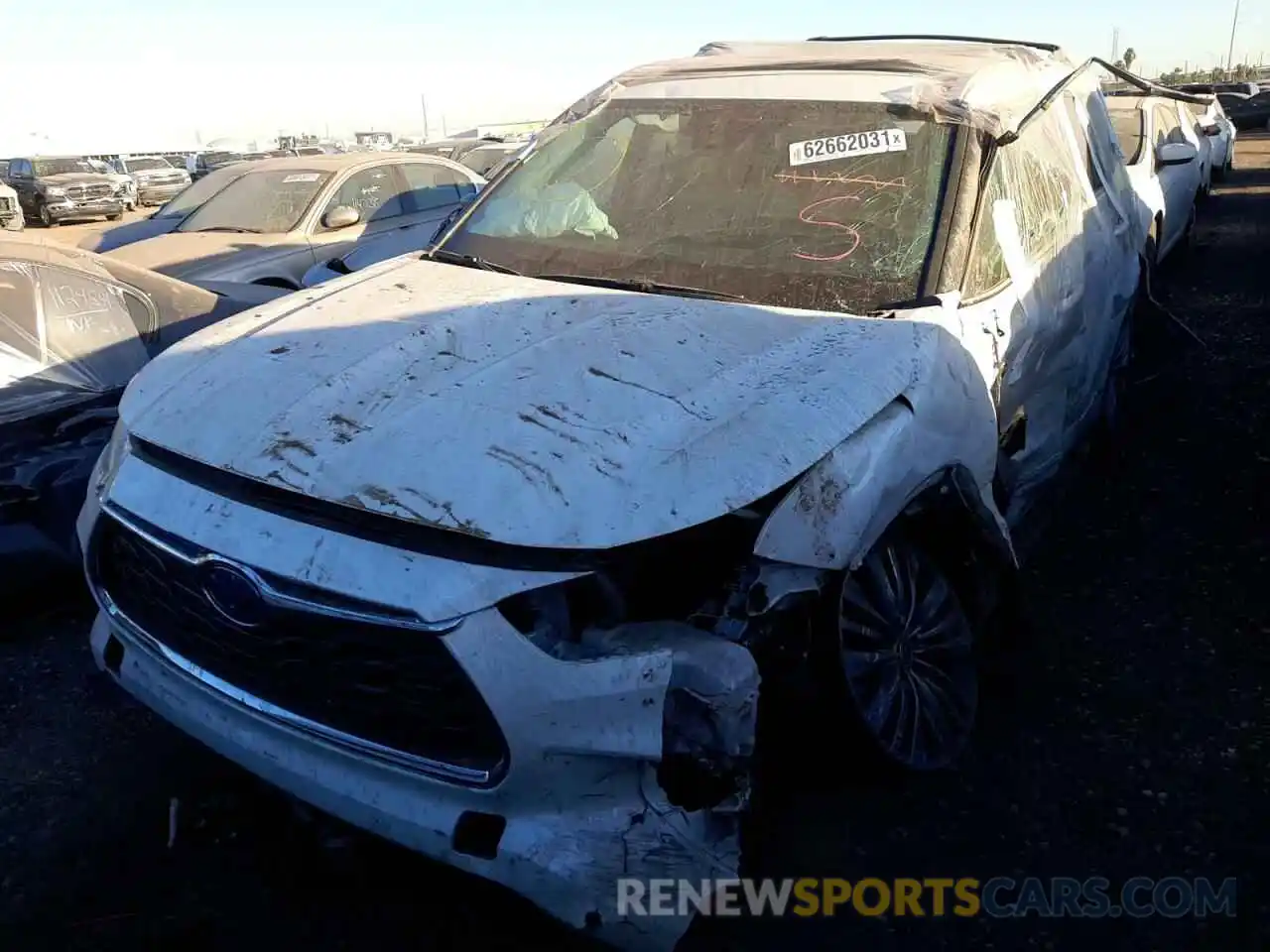 2 Photograph of a damaged car 5TDEBRCH5MS022262 TOYOTA HIGHLANDER 2021