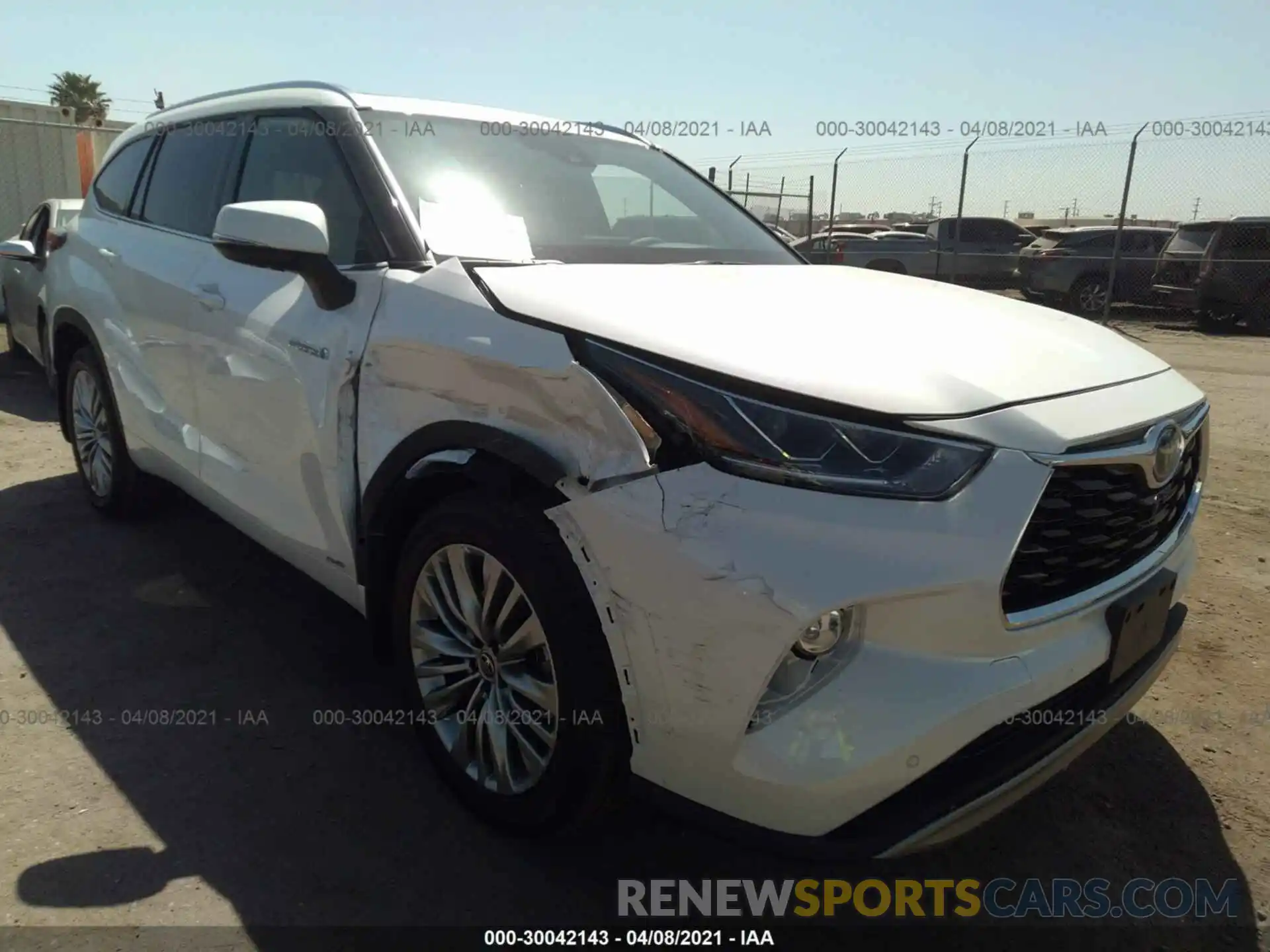 1 Photograph of a damaged car 5TDEBRCH5MS024187 TOYOTA HIGHLANDER 2021