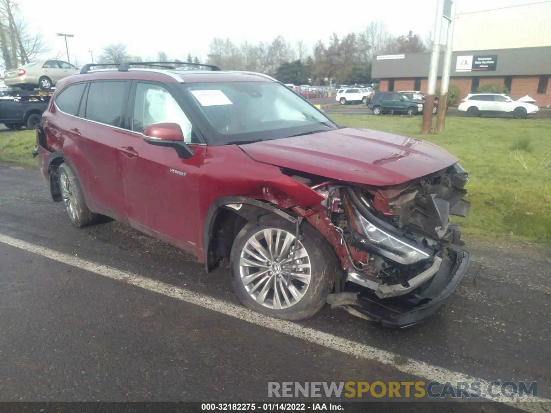 1 Photograph of a damaged car 5TDEBRCH5MS026313 TOYOTA HIGHLANDER 2021