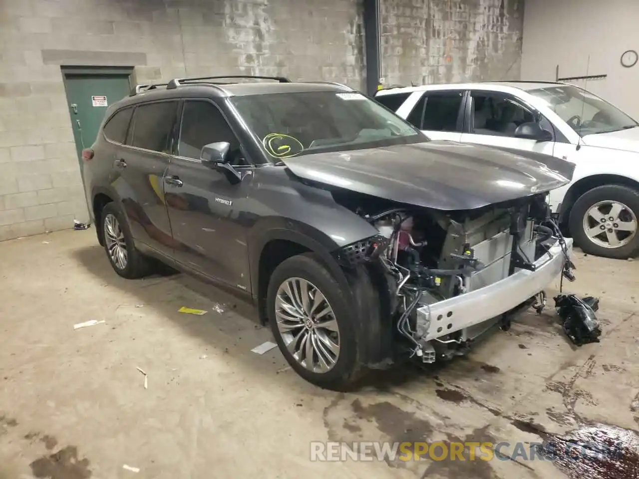 1 Photograph of a damaged car 5TDEBRCH5MS056072 TOYOTA HIGHLANDER 2021