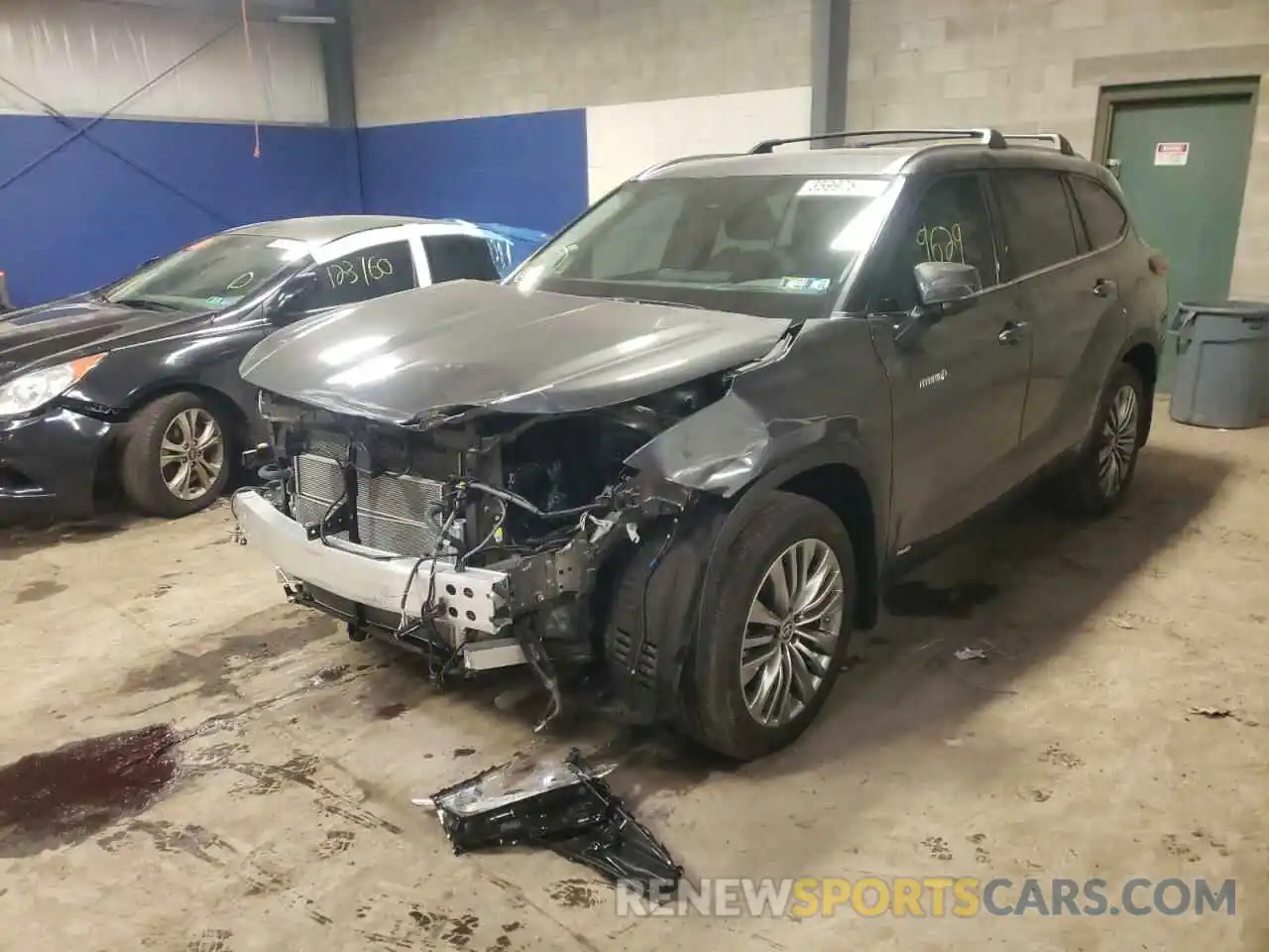 2 Photograph of a damaged car 5TDEBRCH5MS056072 TOYOTA HIGHLANDER 2021