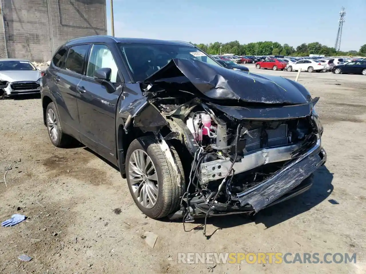 1 Photograph of a damaged car 5TDEBRCH5MS061790 TOYOTA HIGHLANDER 2021