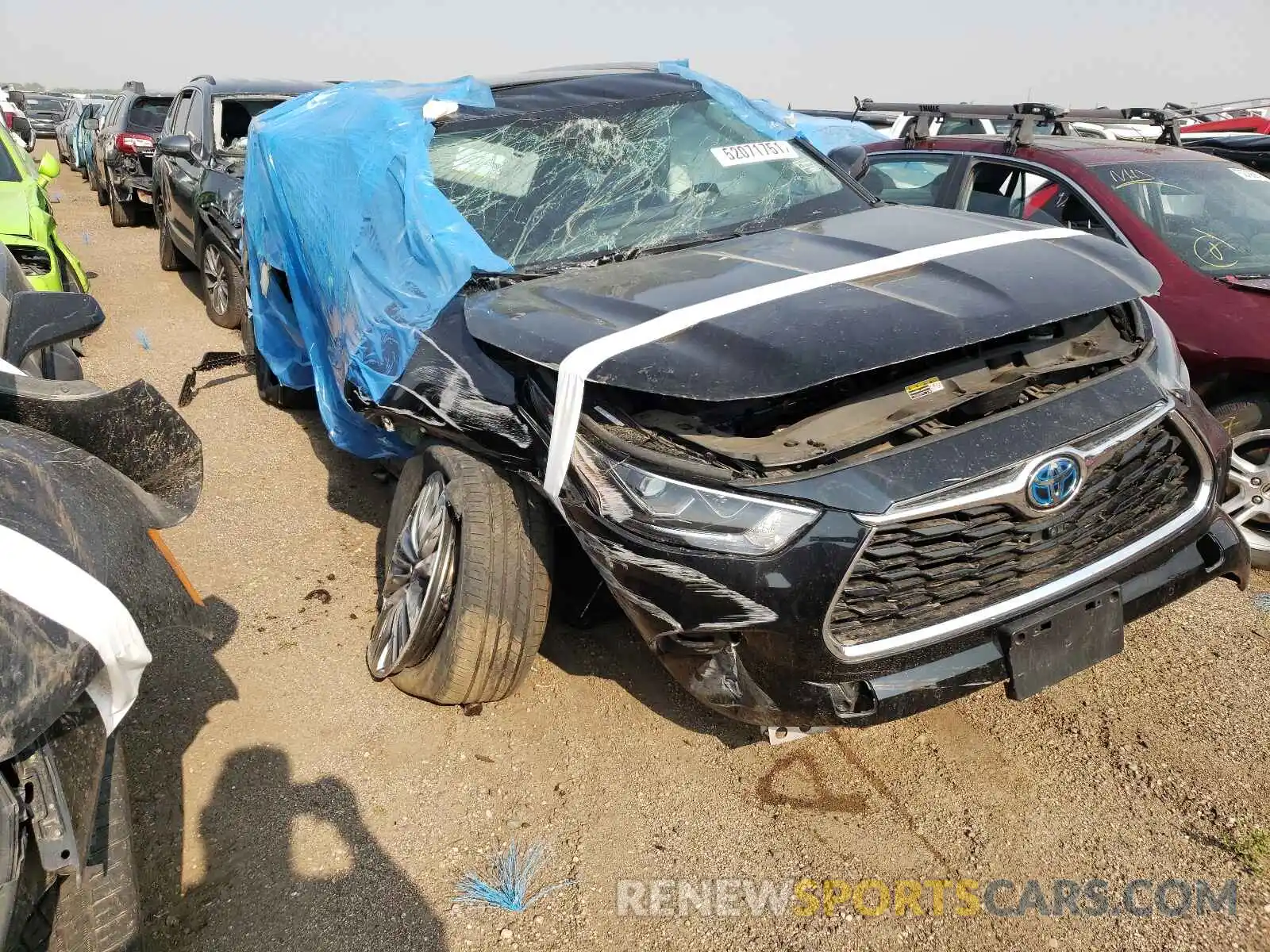 1 Photograph of a damaged car 5TDEBRCH6MS015031 TOYOTA HIGHLANDER 2021