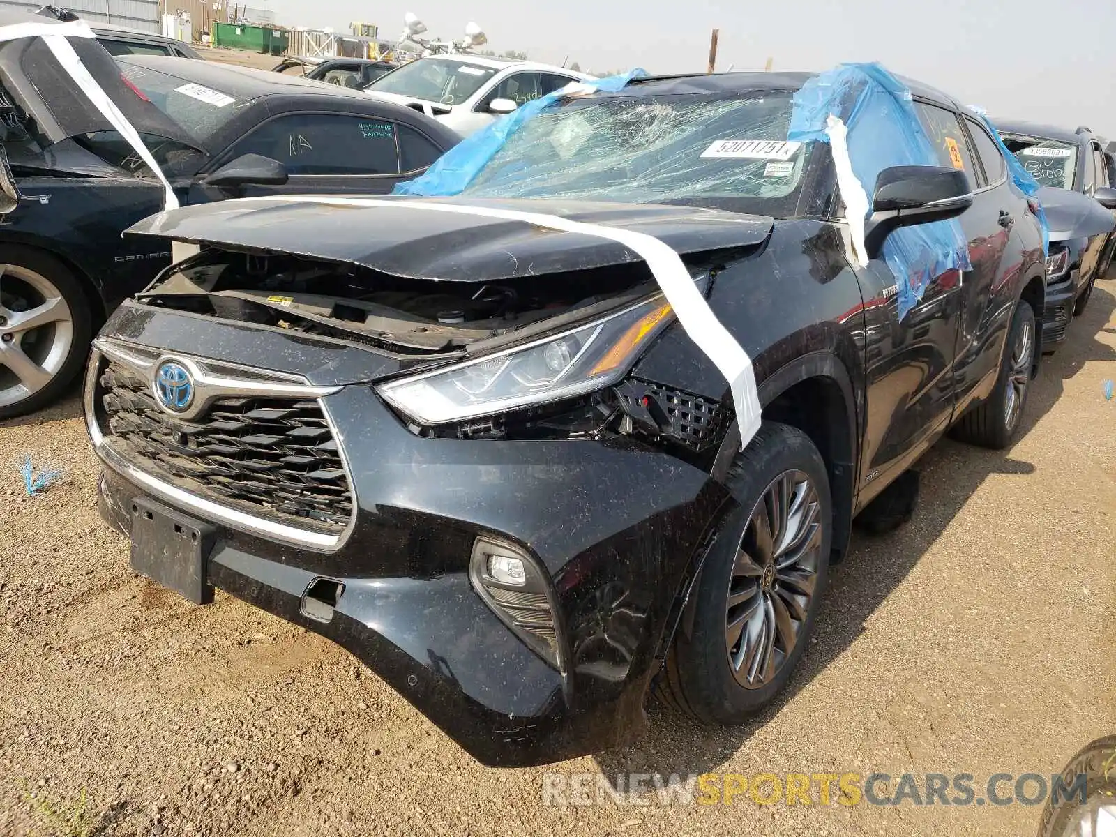 2 Photograph of a damaged car 5TDEBRCH6MS015031 TOYOTA HIGHLANDER 2021