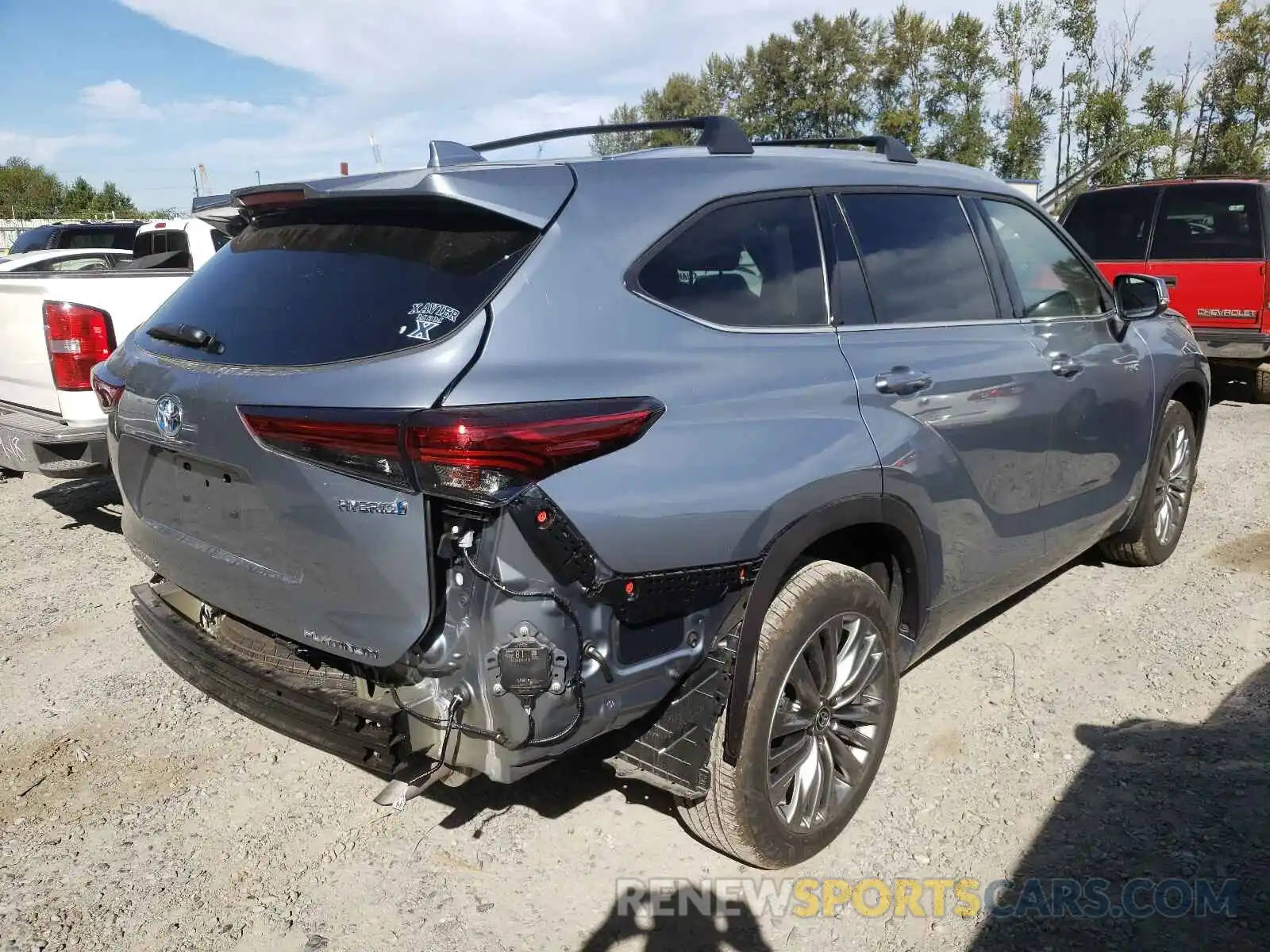 4 Фотография поврежденного автомобиля 5TDEBRCH6MS018897 TOYOTA HIGHLANDER 2021