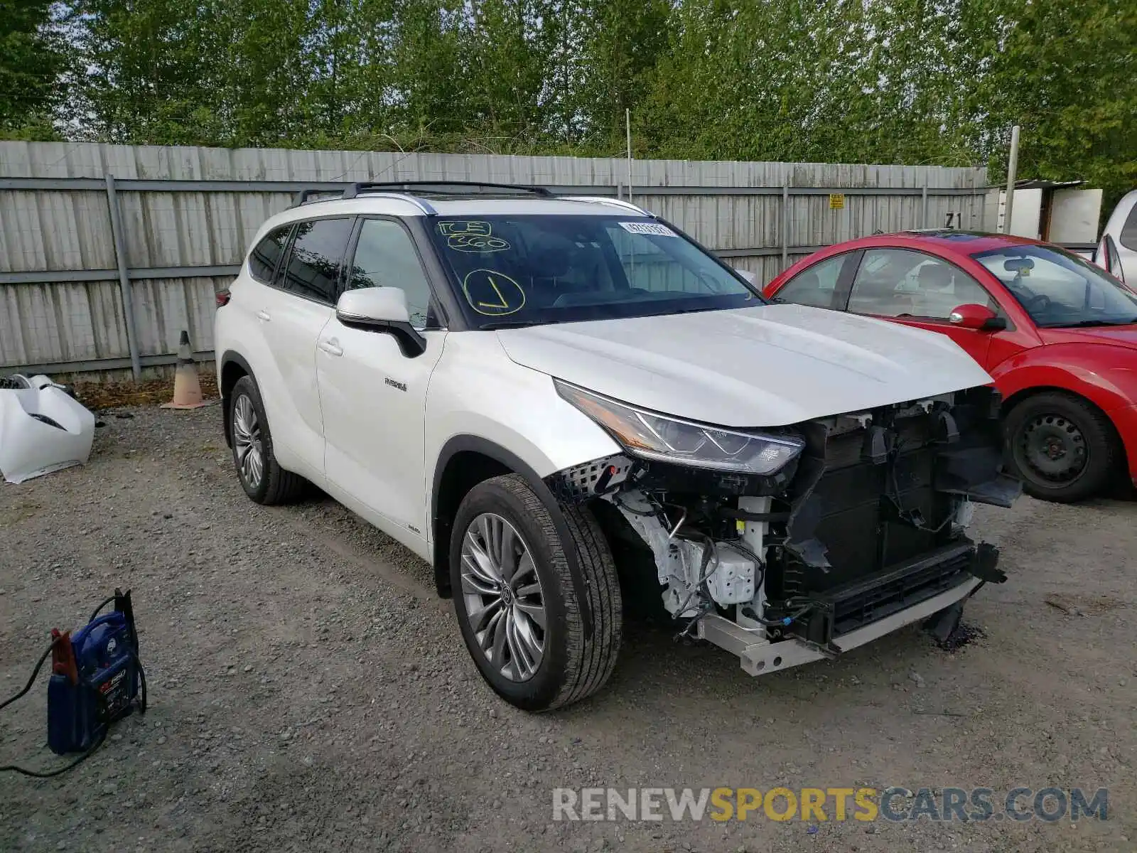 1 Photograph of a damaged car 5TDEBRCH6MS022500 TOYOTA HIGHLANDER 2021