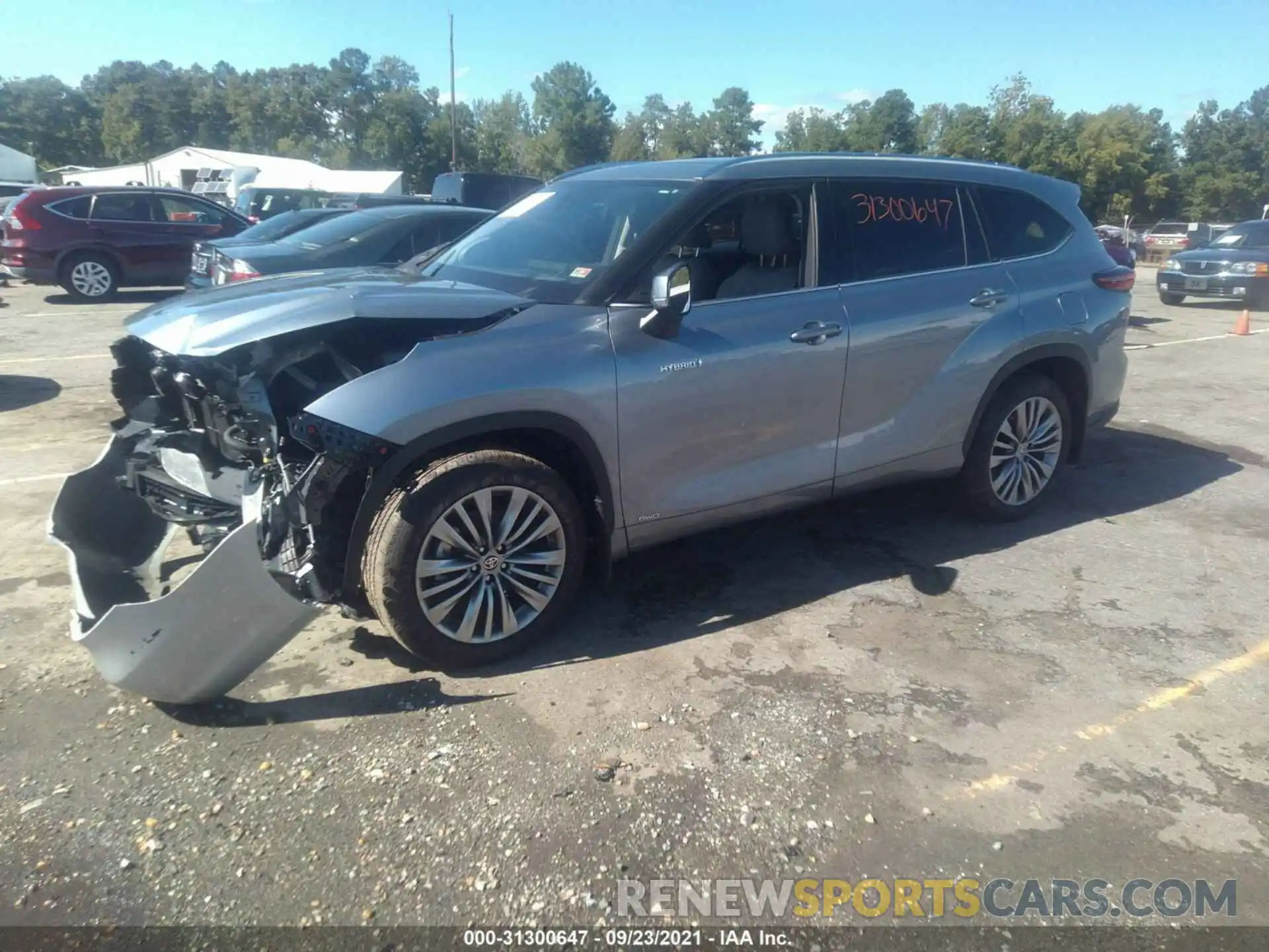 2 Photograph of a damaged car 5TDEBRCH6MS026434 TOYOTA HIGHLANDER 2021