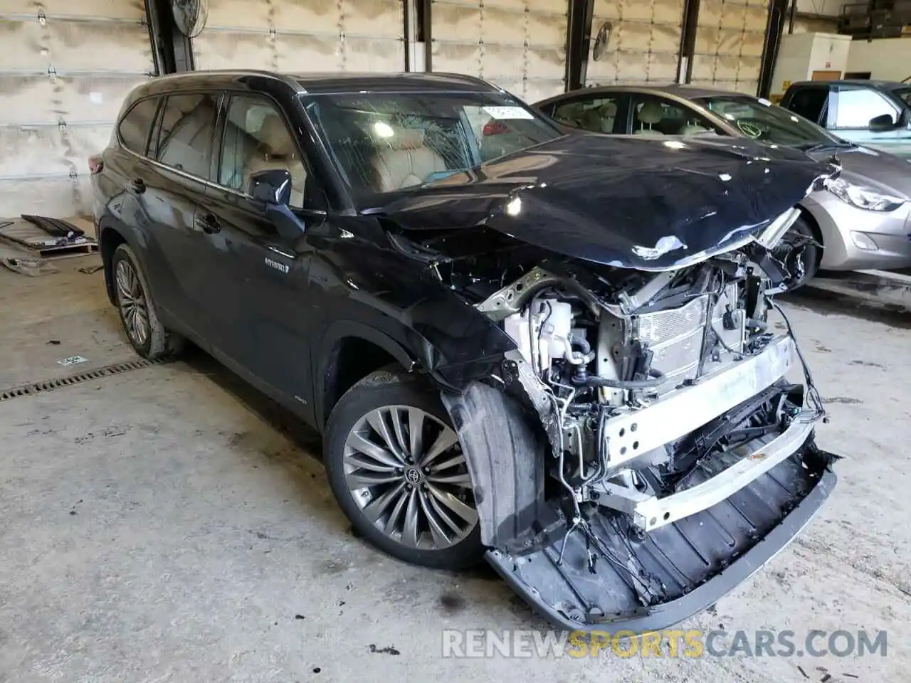 1 Photograph of a damaged car 5TDEBRCH6MS045775 TOYOTA HIGHLANDER 2021